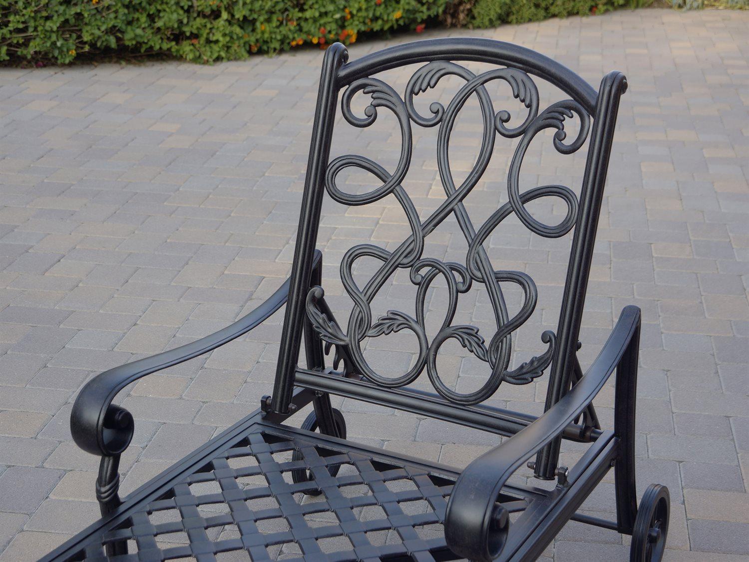 Darlee Outdoor Living Santa Monica Cast Aluminum Antique Bronze Chaise Lounge