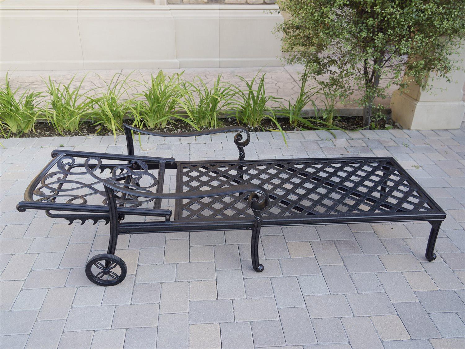 Darlee Outdoor Living Santa Monica Cast Aluminum Antique Bronze Chaise Lounge