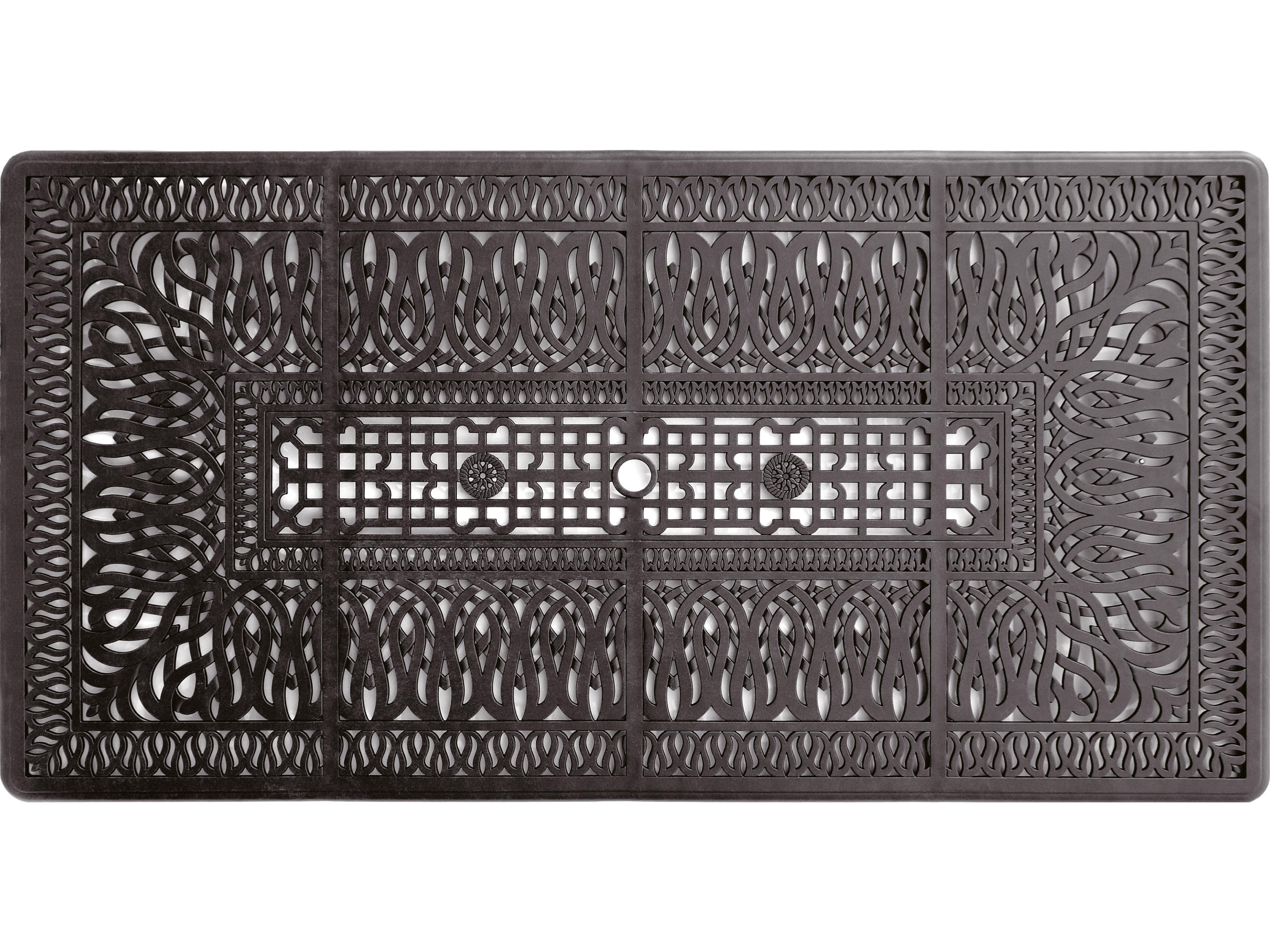 Darlee Outdoor Living Santa Monica Cast Aluminum 9-Piece Dining Set with Cushions and 44 x 84'' Rectangular Dining Table