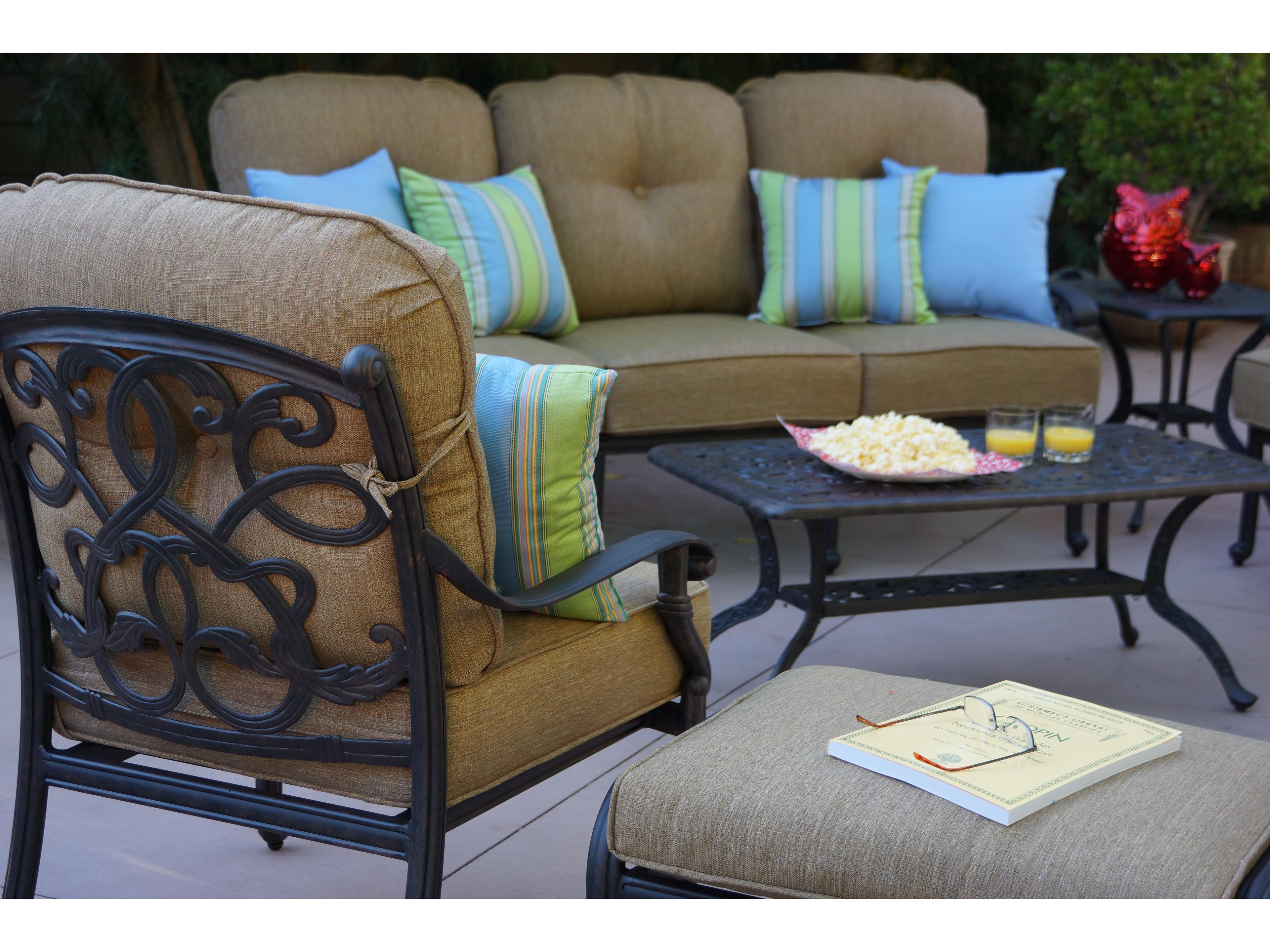 Darlee Outdoor Living Santa Monica Cast Aluminum Cushion Lounge Set