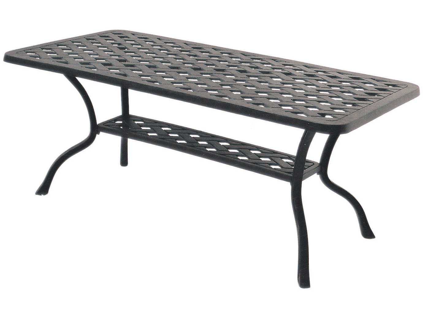 Darlee Outdoor Living Series Cast Aluminum Antique Bronze Rectangular Coffee Table