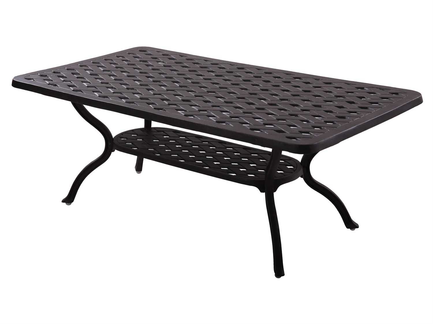 Darlee Outdoor Living Series Cast Aluminum Antique Bronze Rectangular Coffee Table