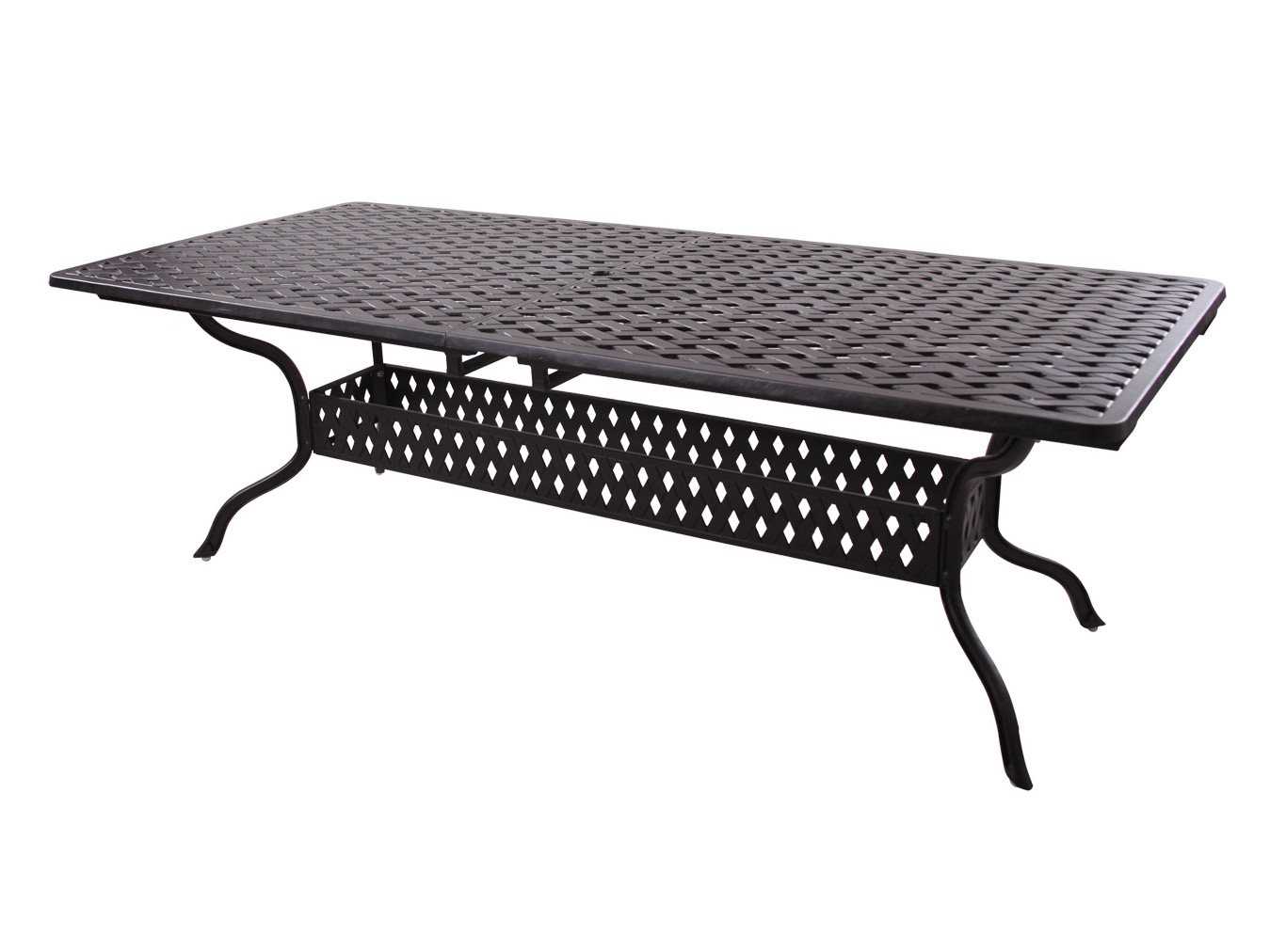 Darlee Outdoor Living Series Cast Aluminum Antique Bronze Rectangular Dining Table