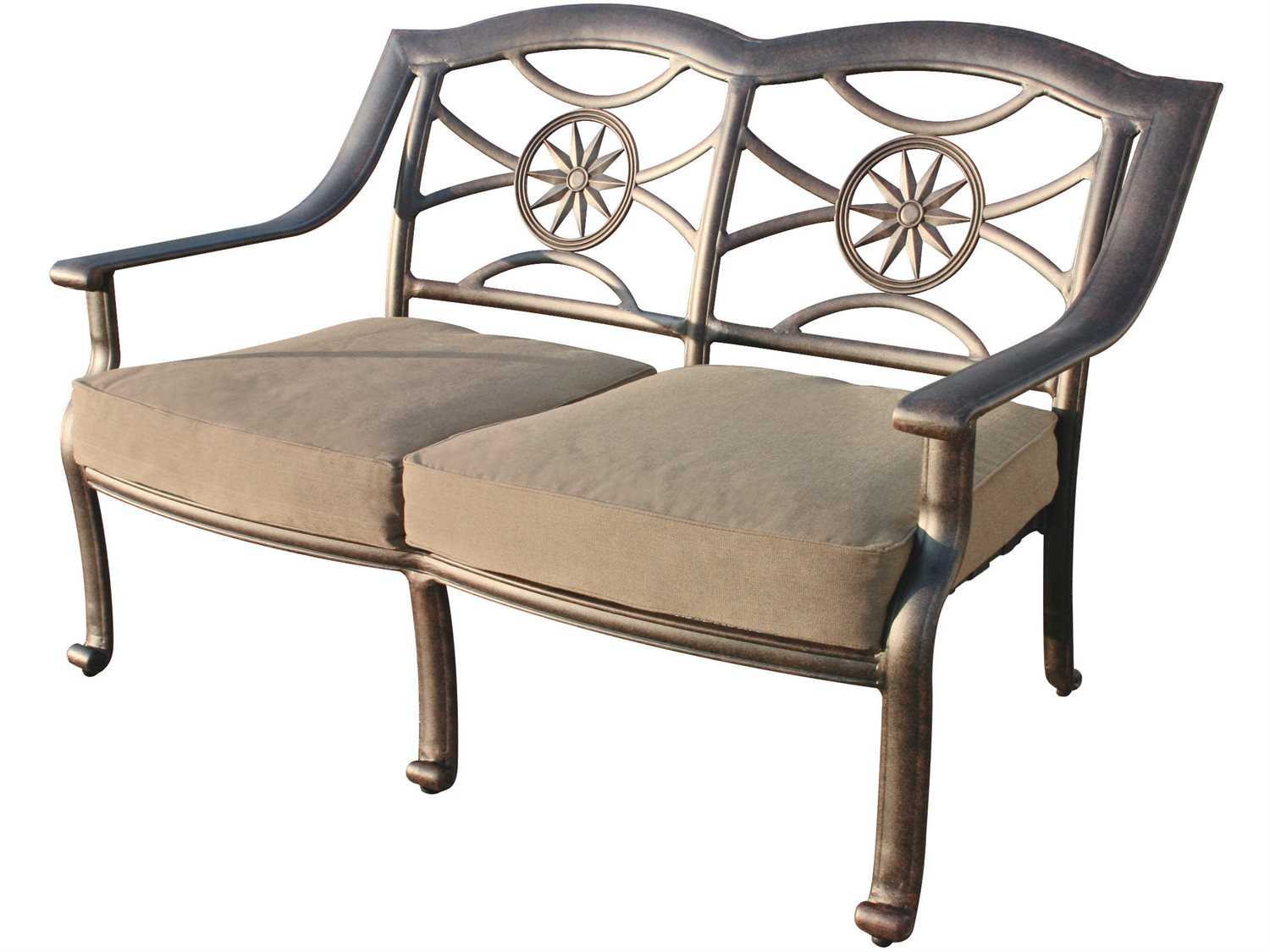Darlee Outdoor Living Ten Star Replacement Loveseat Seat and Back Cushion