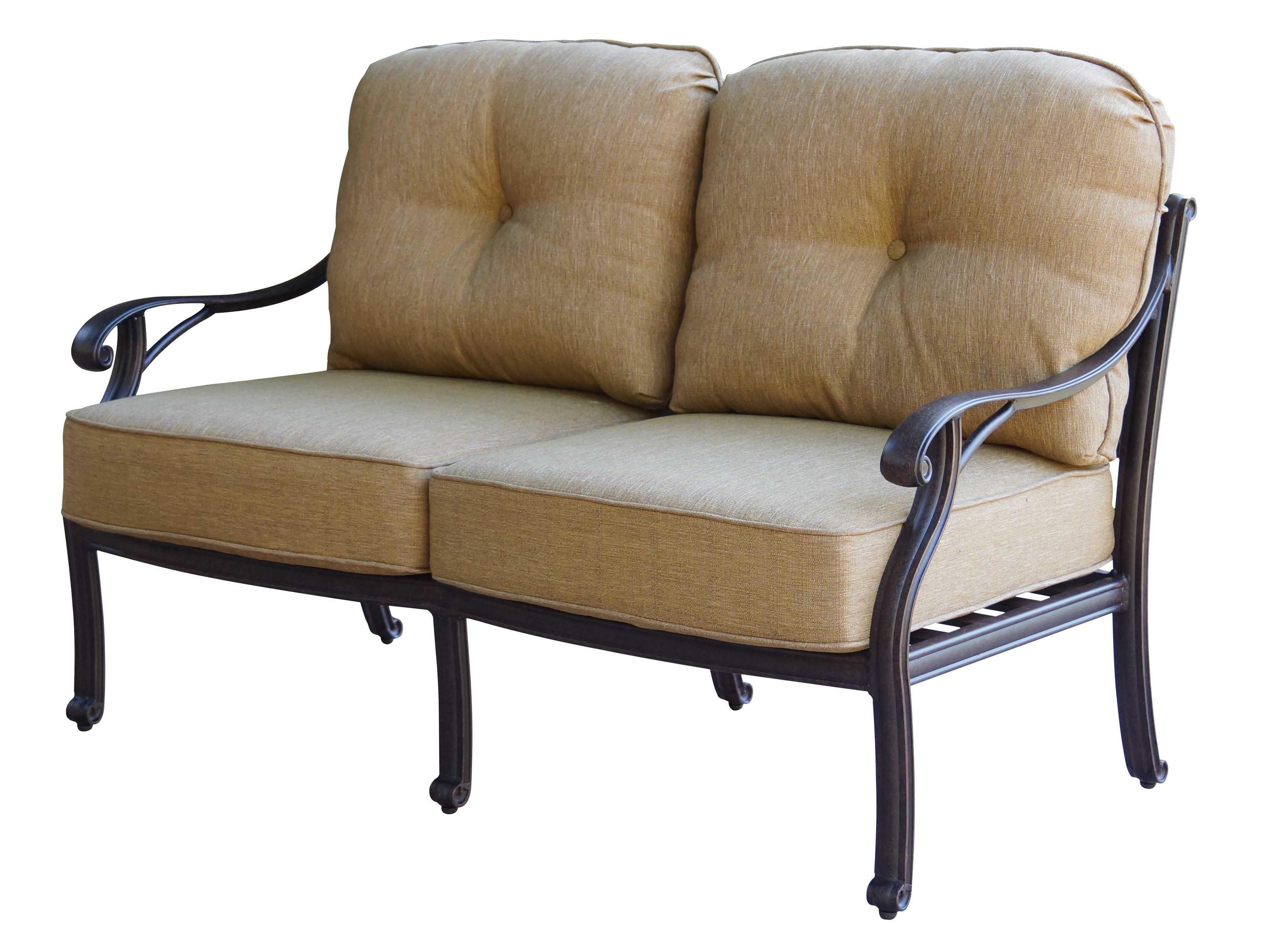 Darlee Outdoor Living Nassau Cast Aluminum Antique Bronze Loveseat
