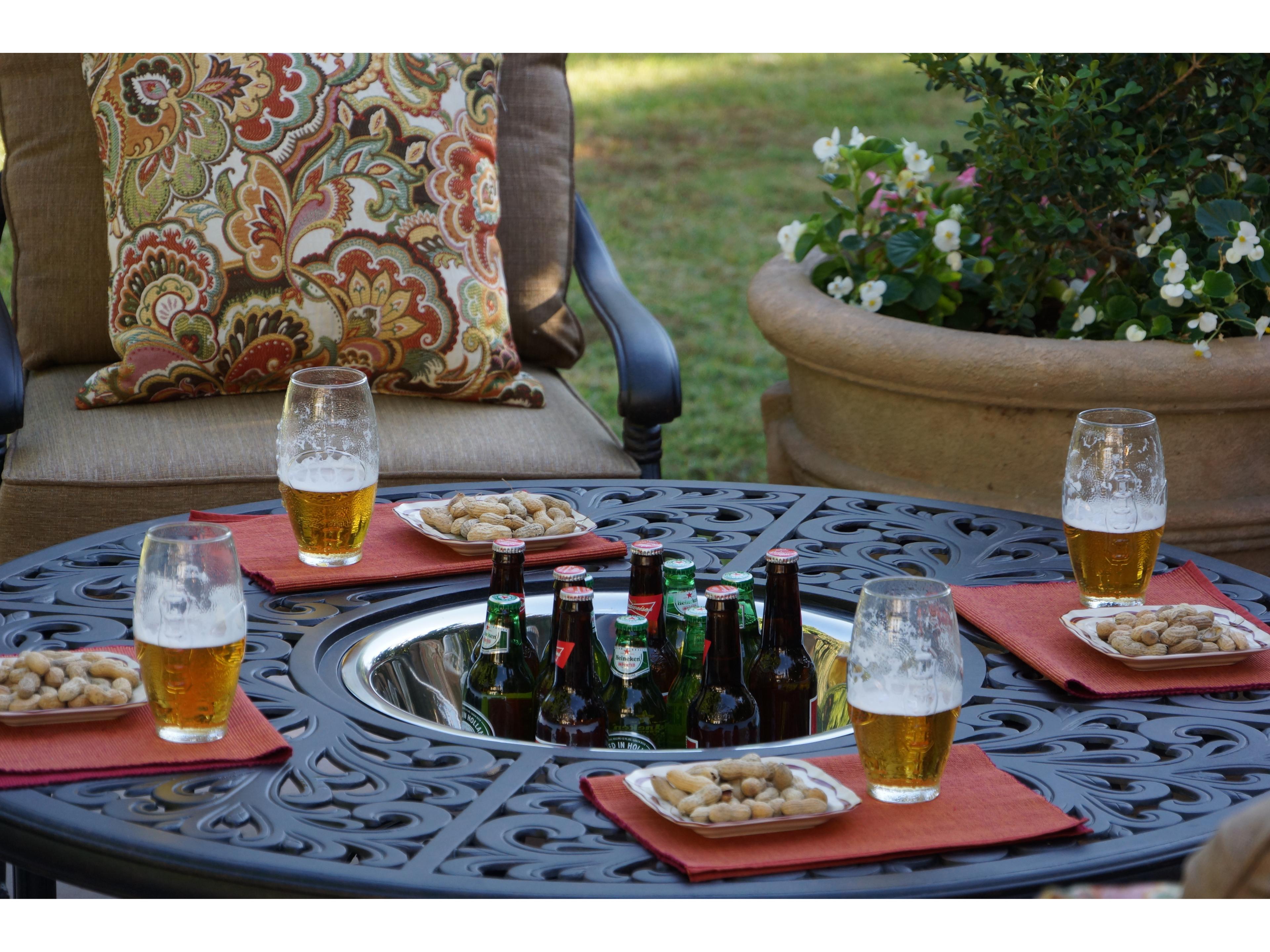 Darlee Outdoor Living Nassau Cast Aluminum Cushion Lounge Set