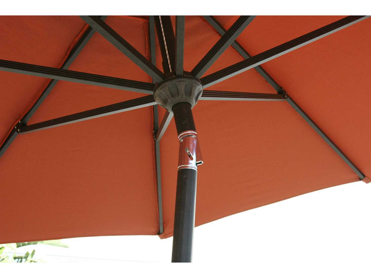 Darlee Outdoor Living Umbrellas Cast Aluminum Antique Bronze 9 Foot Auto Tilt Umbrella