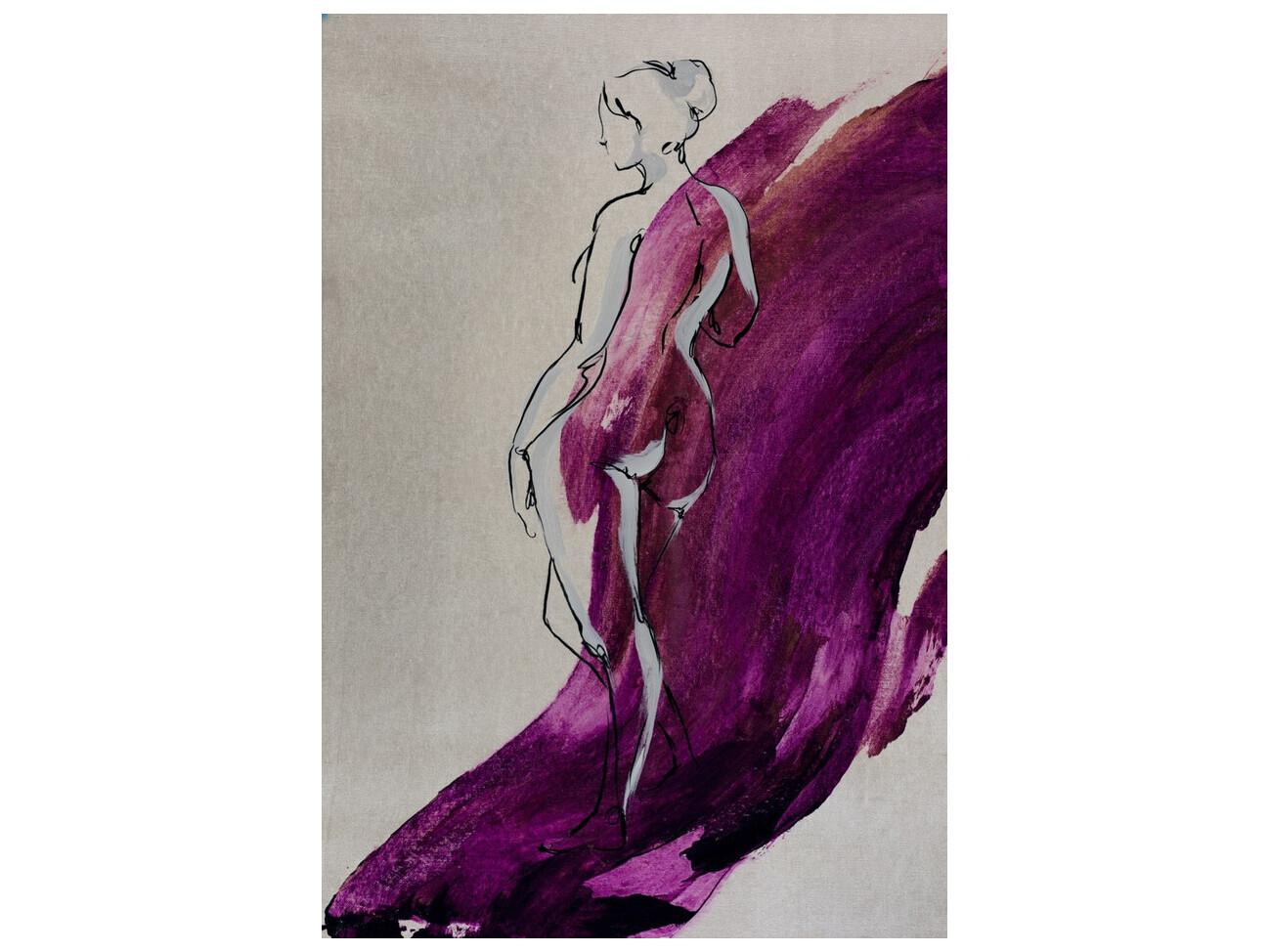 Daleno Colored Curtain I Wall Art