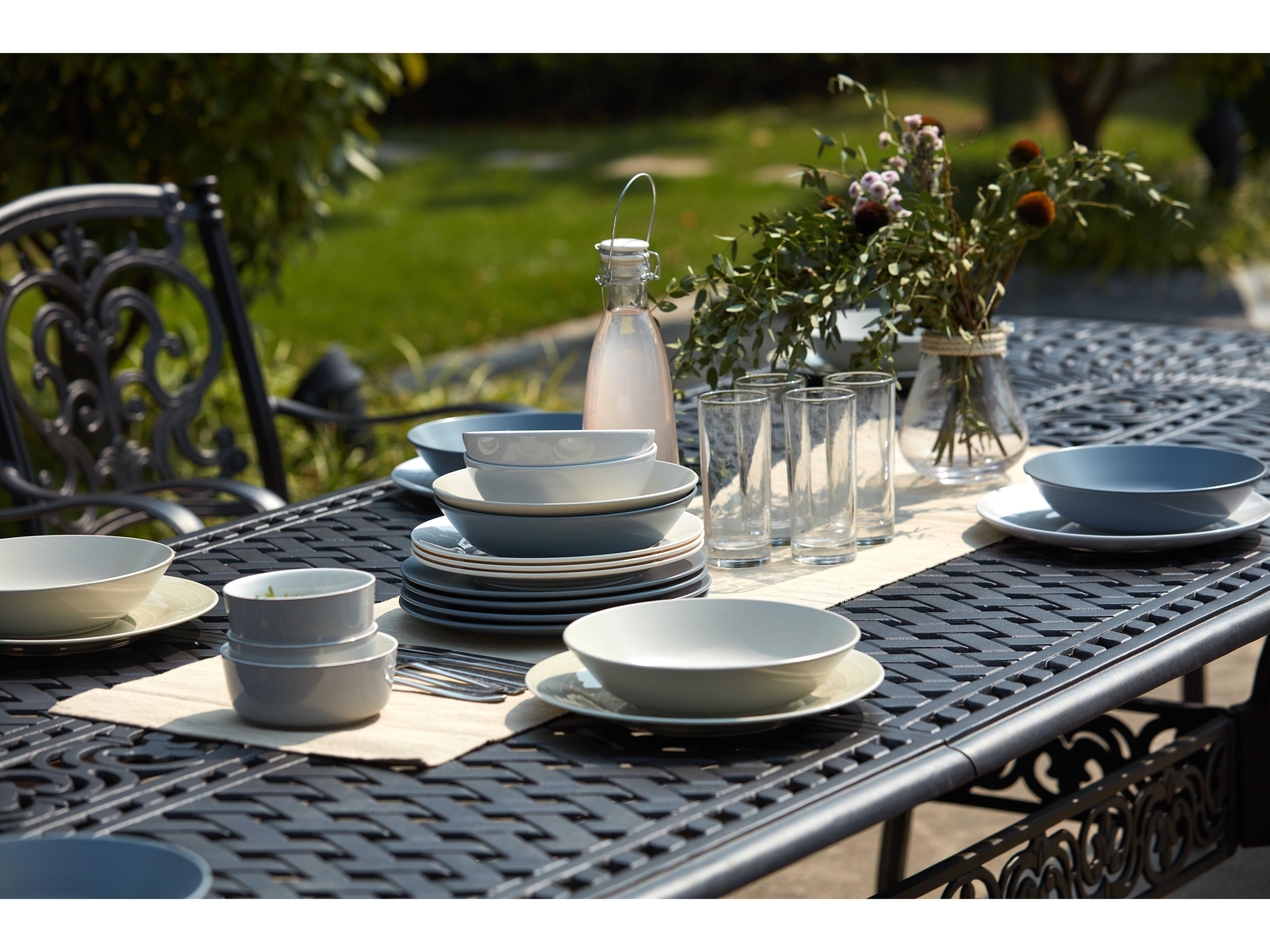 Darlee Outdoor Living Santa Barbara Cast Aluminum Antique Bronze 11 Piece Dining Set