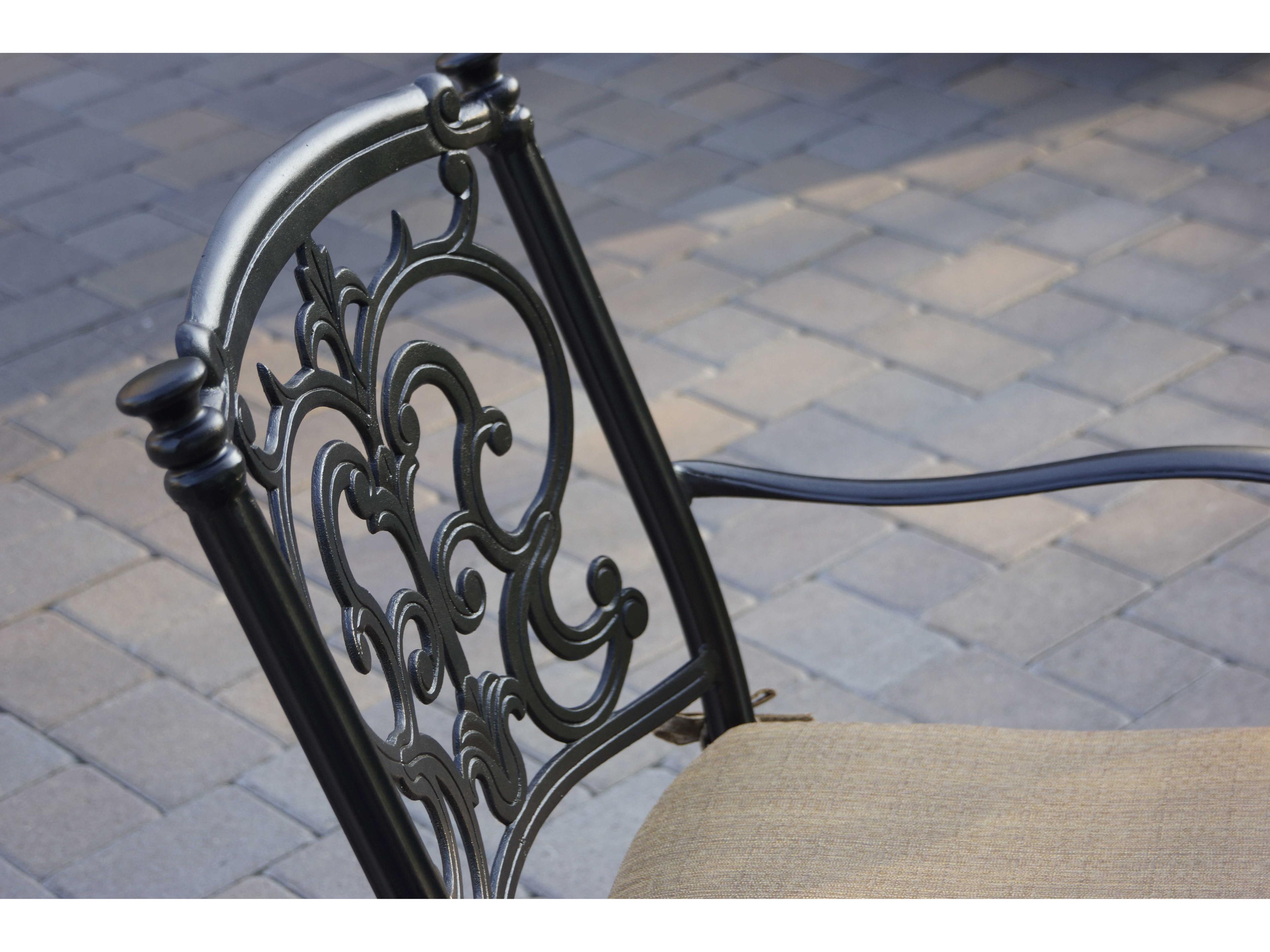 Darlee Outdoor Living Santa Barbara Cast Aluminum Antique Bronze 3 Piece Lounge Set