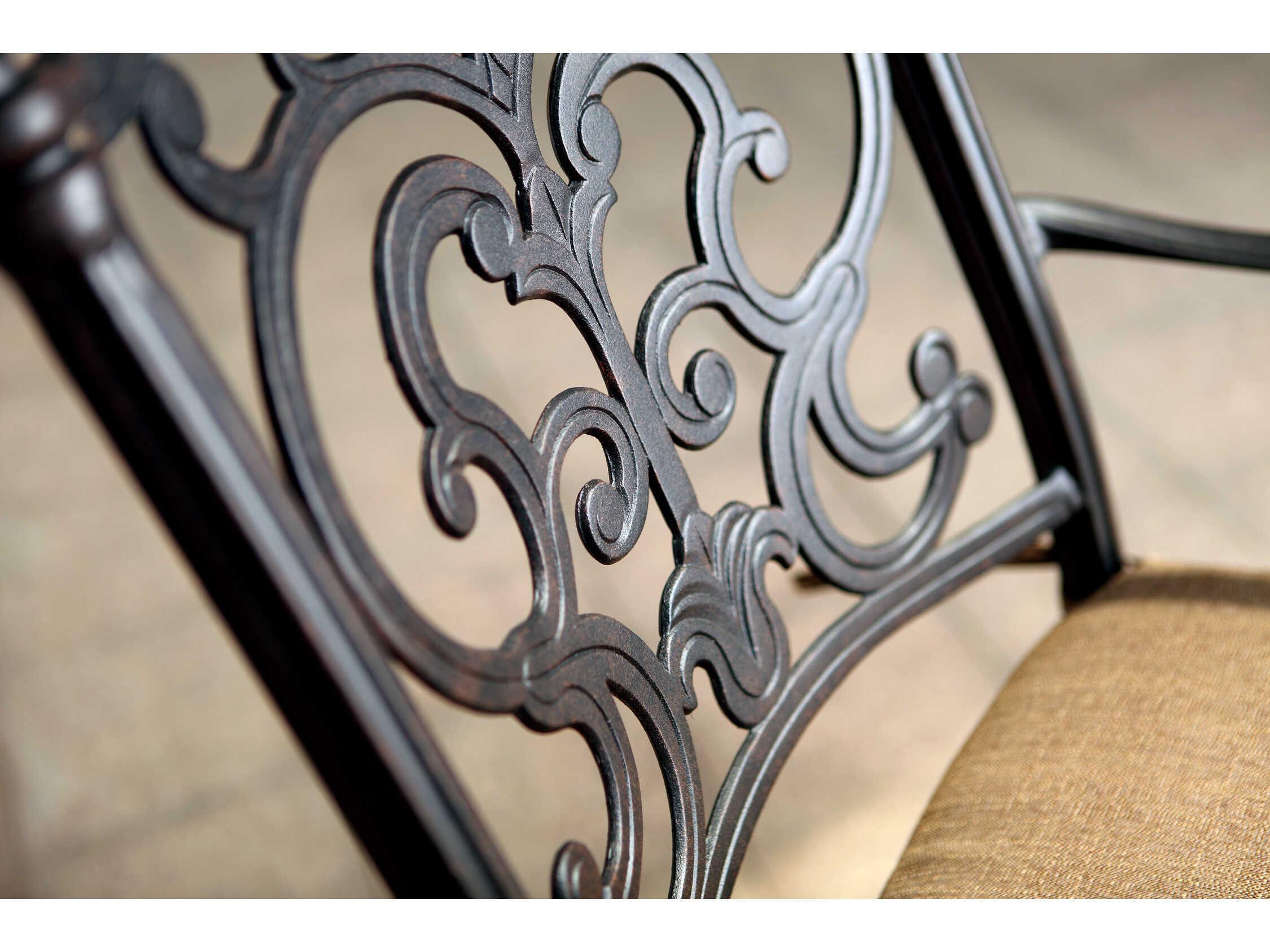 Darlee Outdoor Living Santa Barbara Cast Aluminum Antique Bronze Counter Height Stool Set of 6