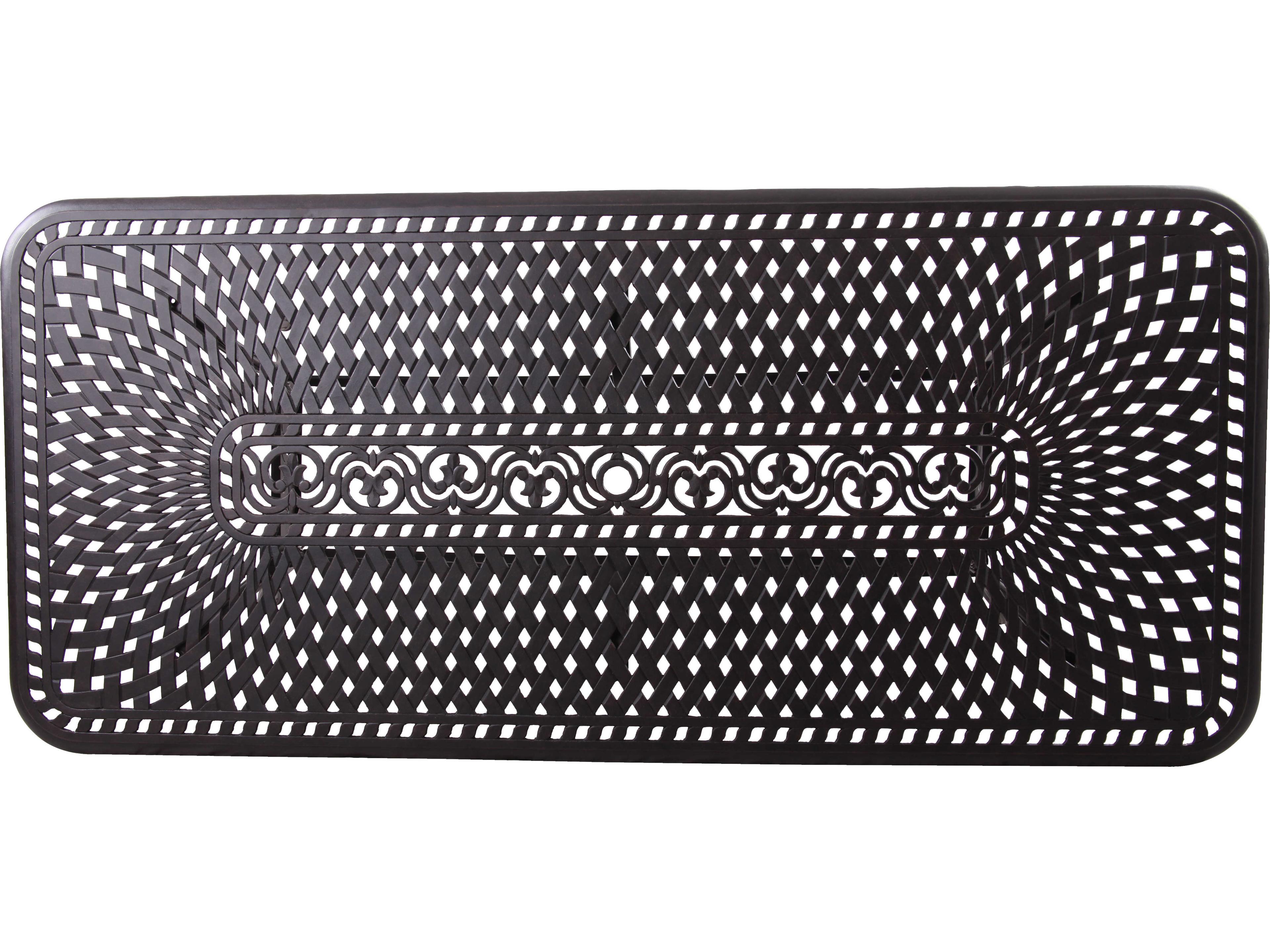 Darlee Outdoor Living Santa Barbara Cast Aluminum Antique Bronze 9 Piece Dining Set