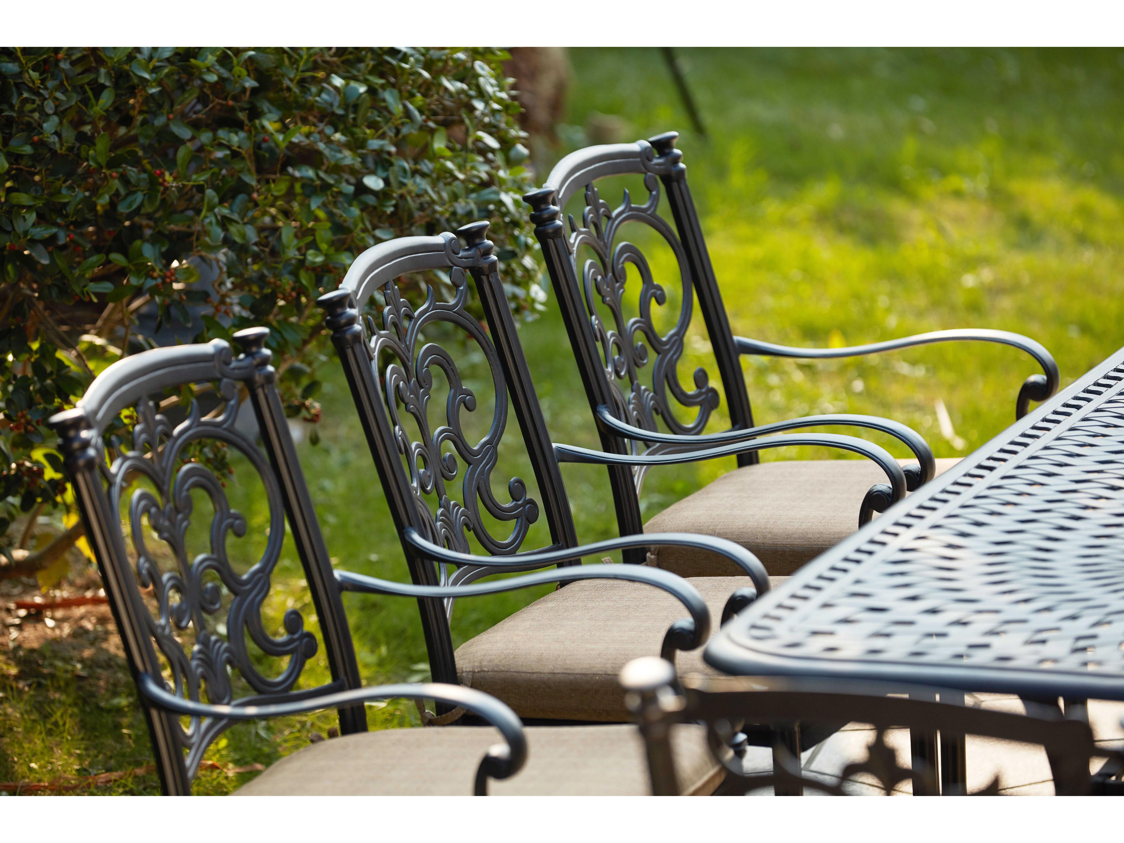 Darlee Outdoor Living Santa Barbara Cast Aluminum Antique Bronze 9 Piece Dining Set