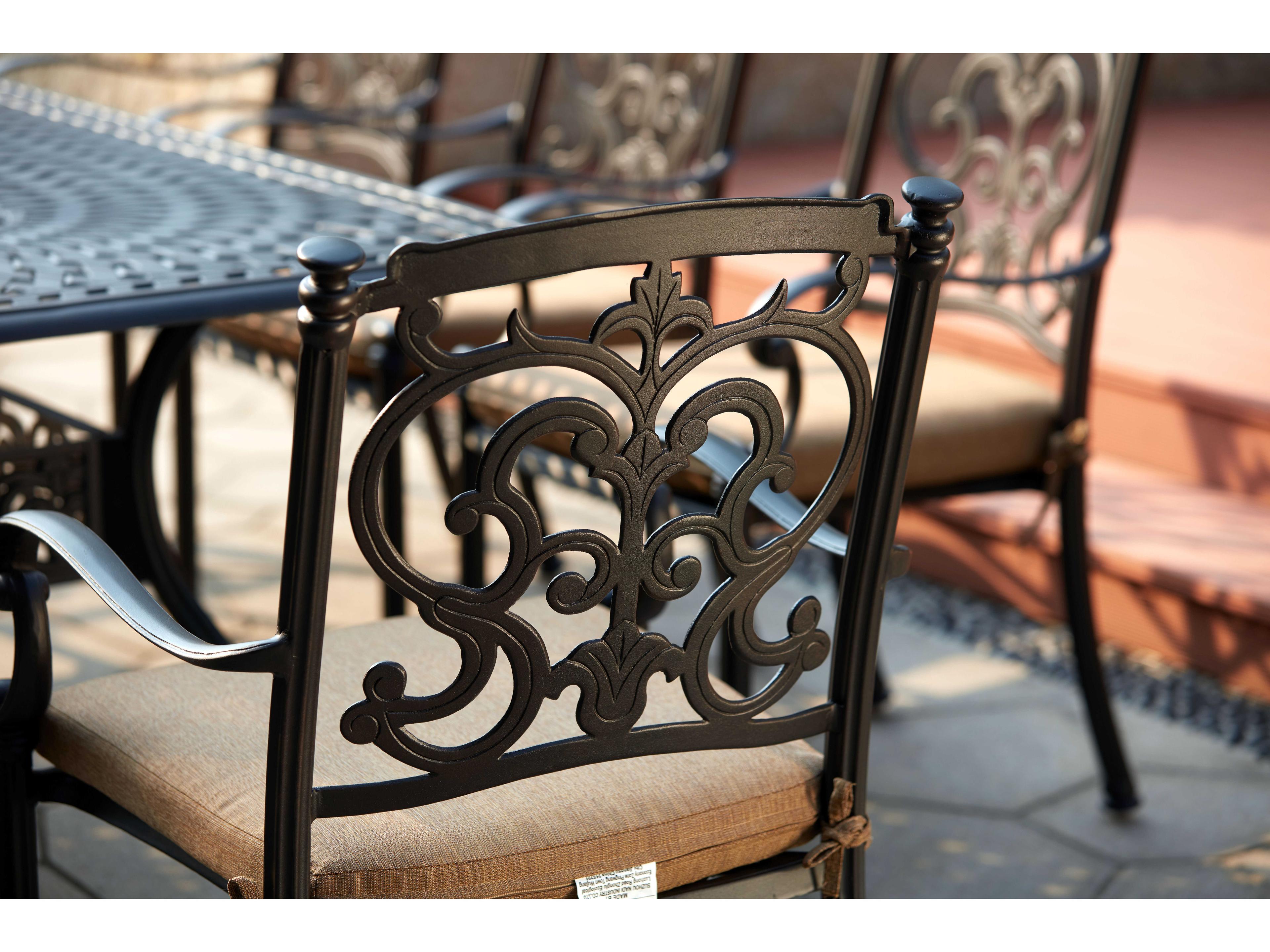 Darlee Outdoor Living Santa Barbara Cast Aluminum Antique Bronze 9 Piece Dining Set