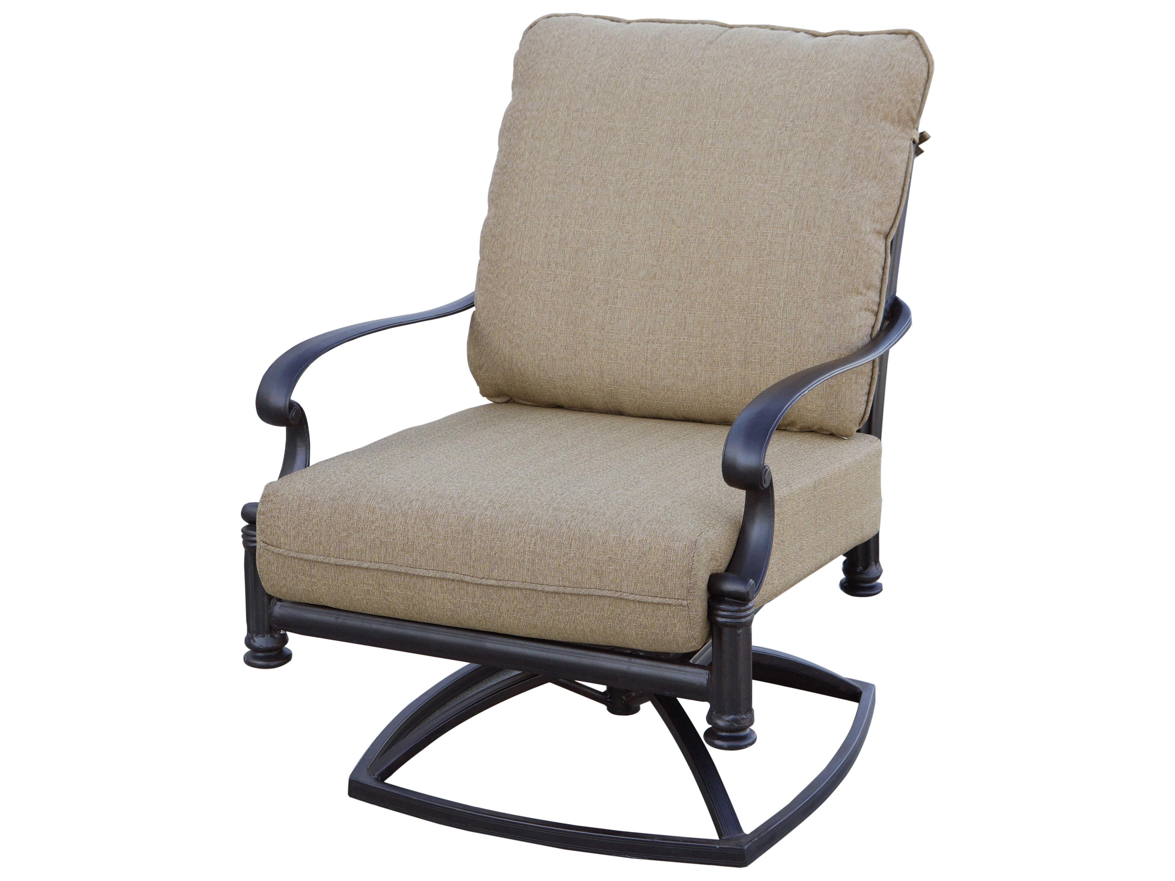 Darlee Outdoor Living Santa Barbara Cast Aluminum Antique Bronze 5 Piece Fire Pit Lounge Set