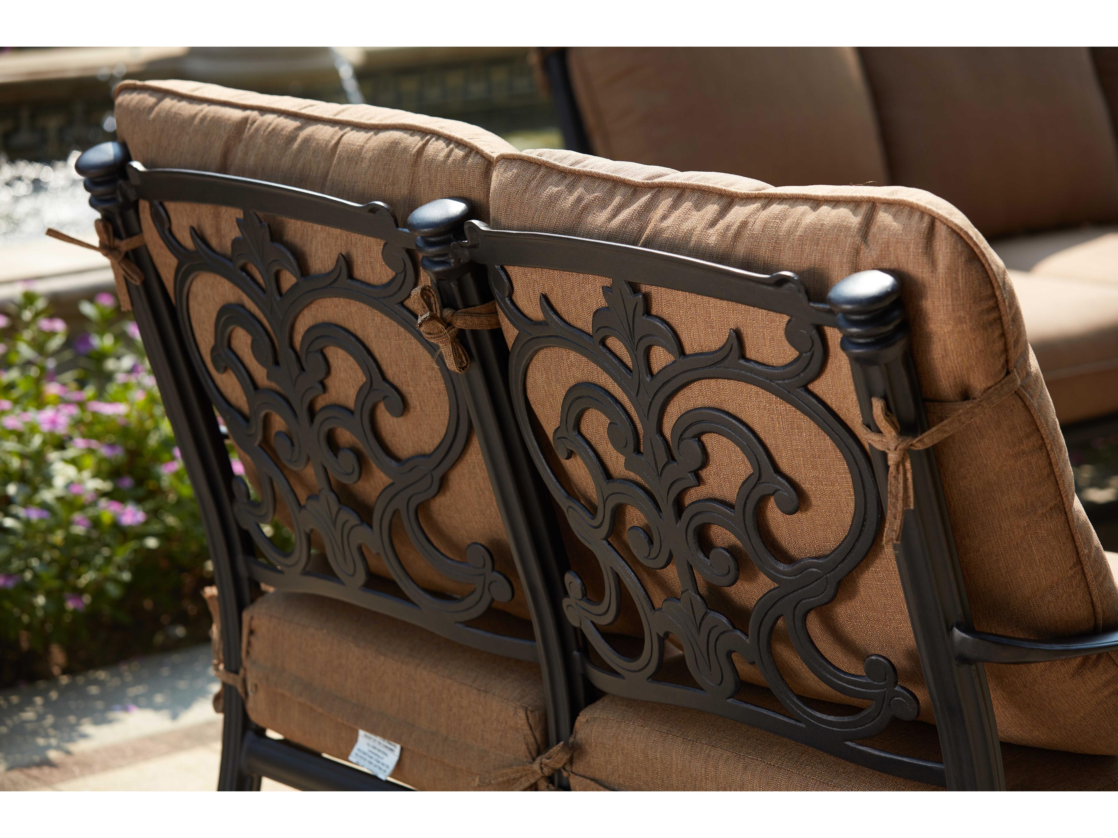 Darlee Outdoor Living Santa Barbara Cast Aluminum Antique Bronze 7 Piece Lounge Set