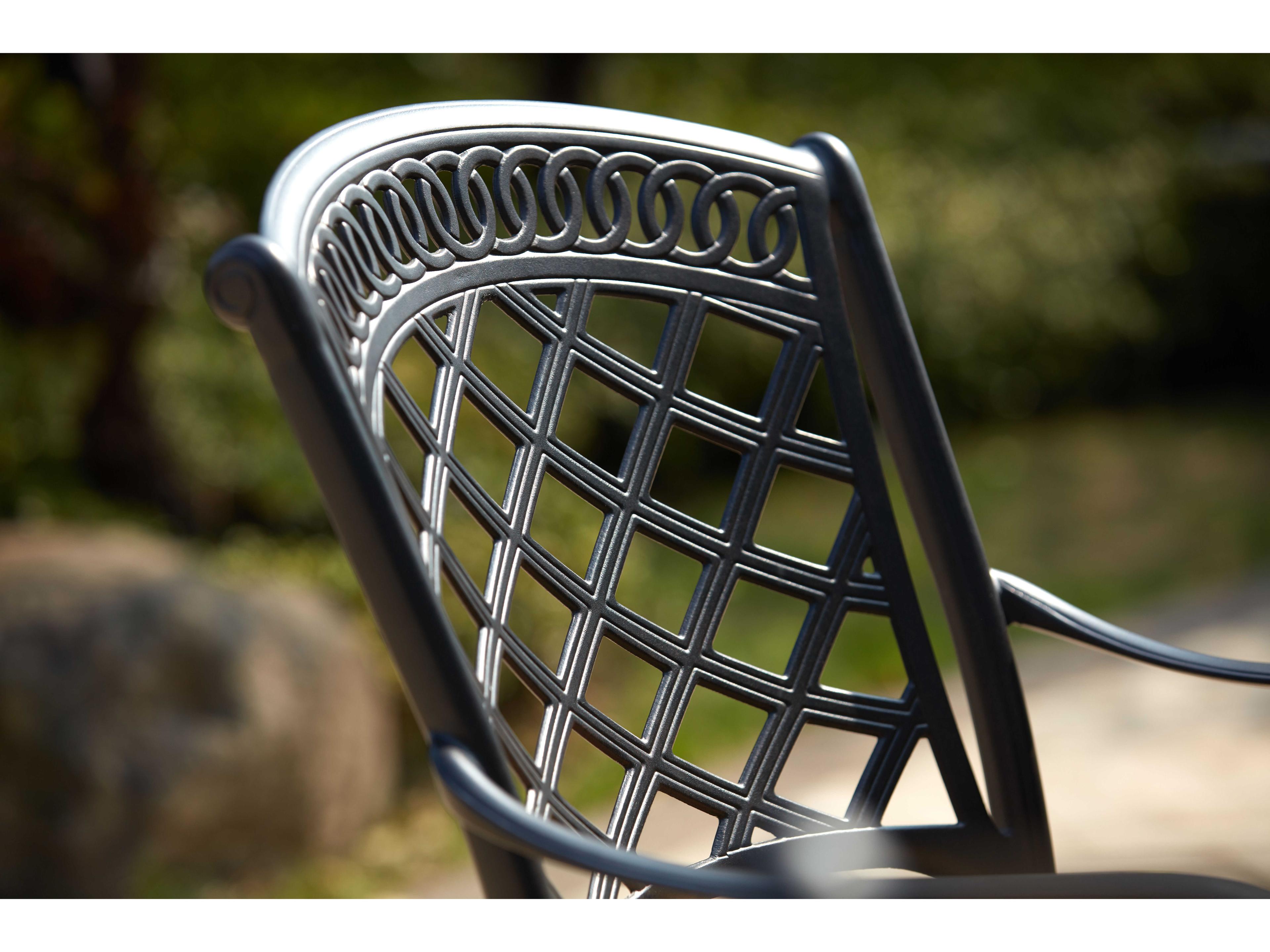 Darlee Outdoor Living Sedona Cast Aluminum Antique Bronze Swivel Bar Height Stool Set of 4