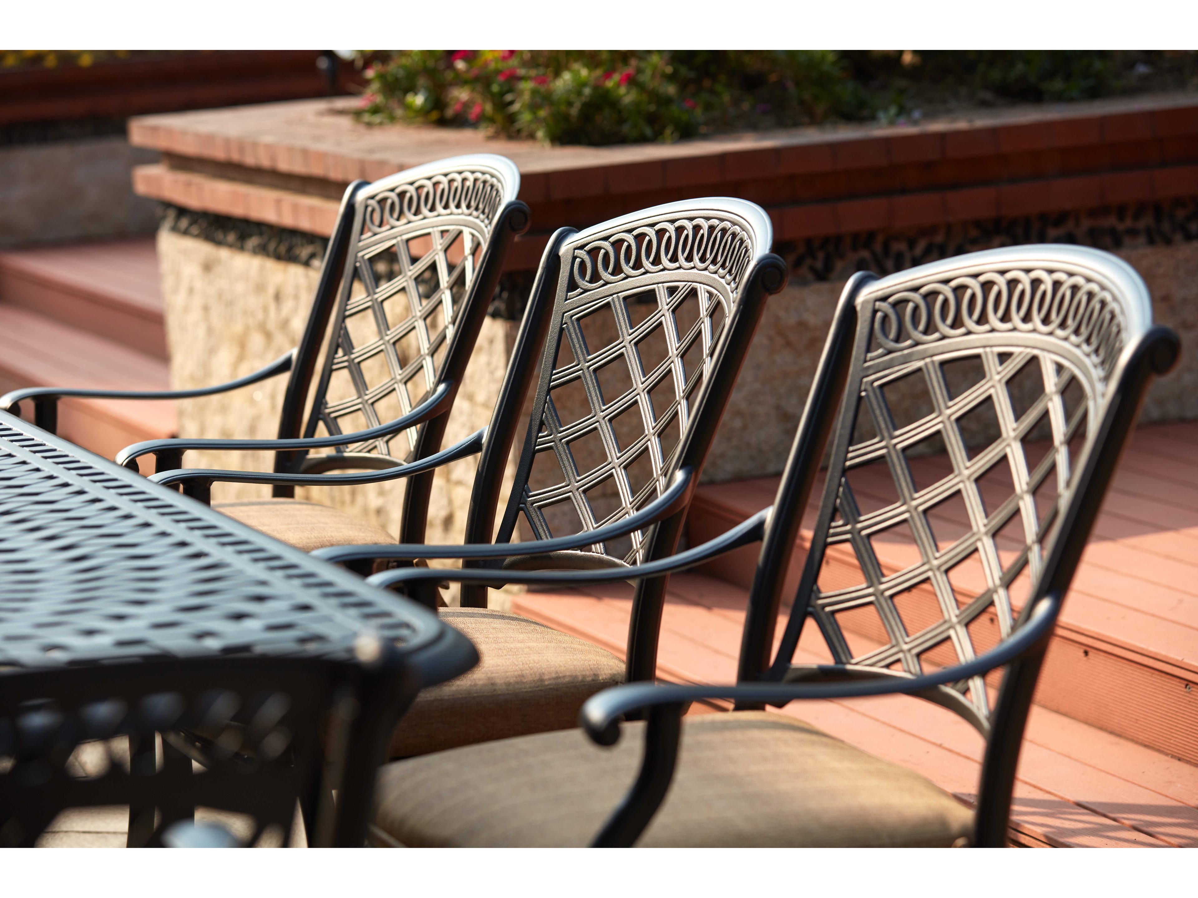 Darlee Outdoor Living Sedona Cast Aluminum Antique Bronze 9 Piece Dining Set