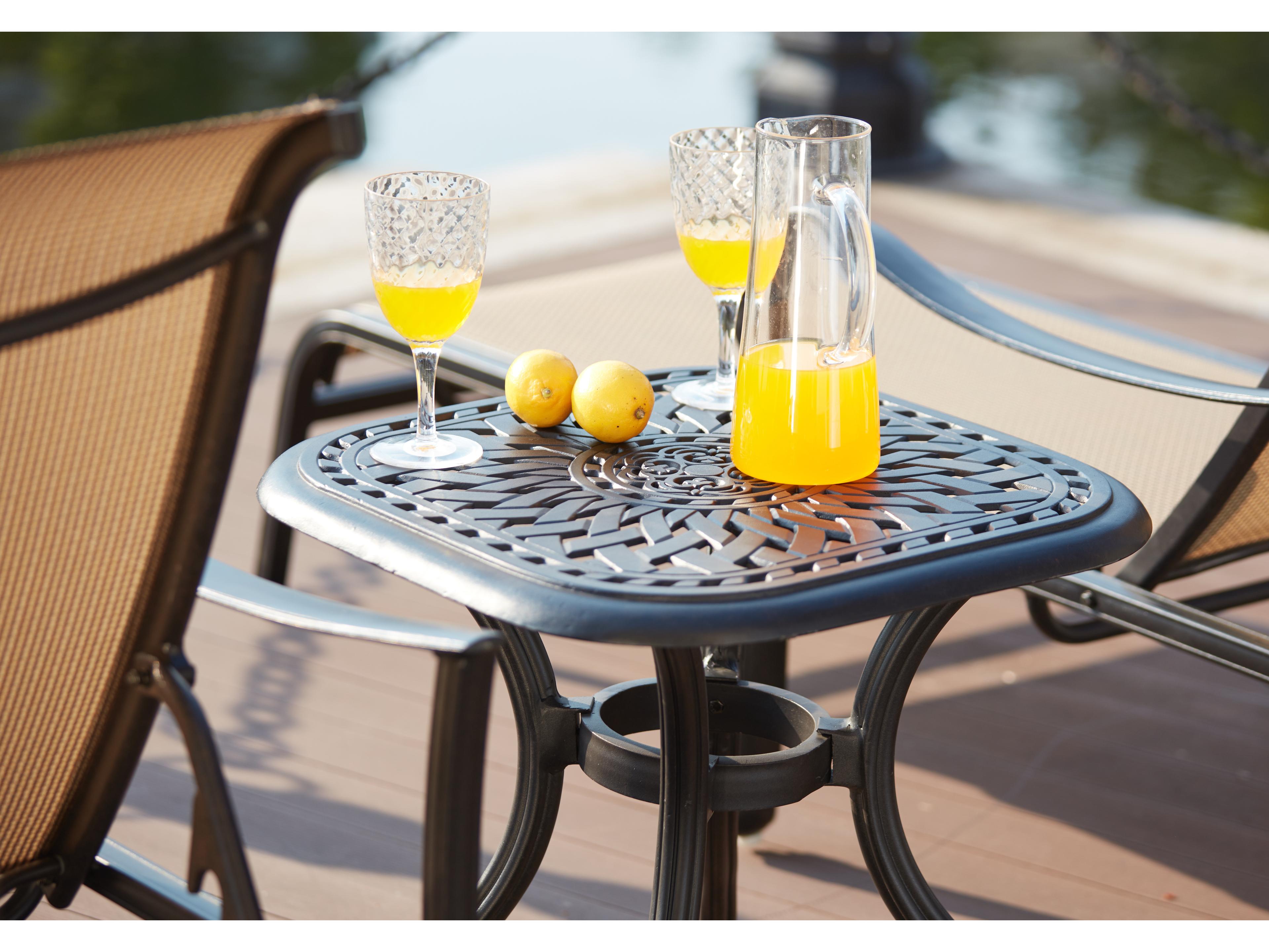 Darlee Outdoor Living Mountain View Antique Bronze Cast Aluminum Sling Lounge Set