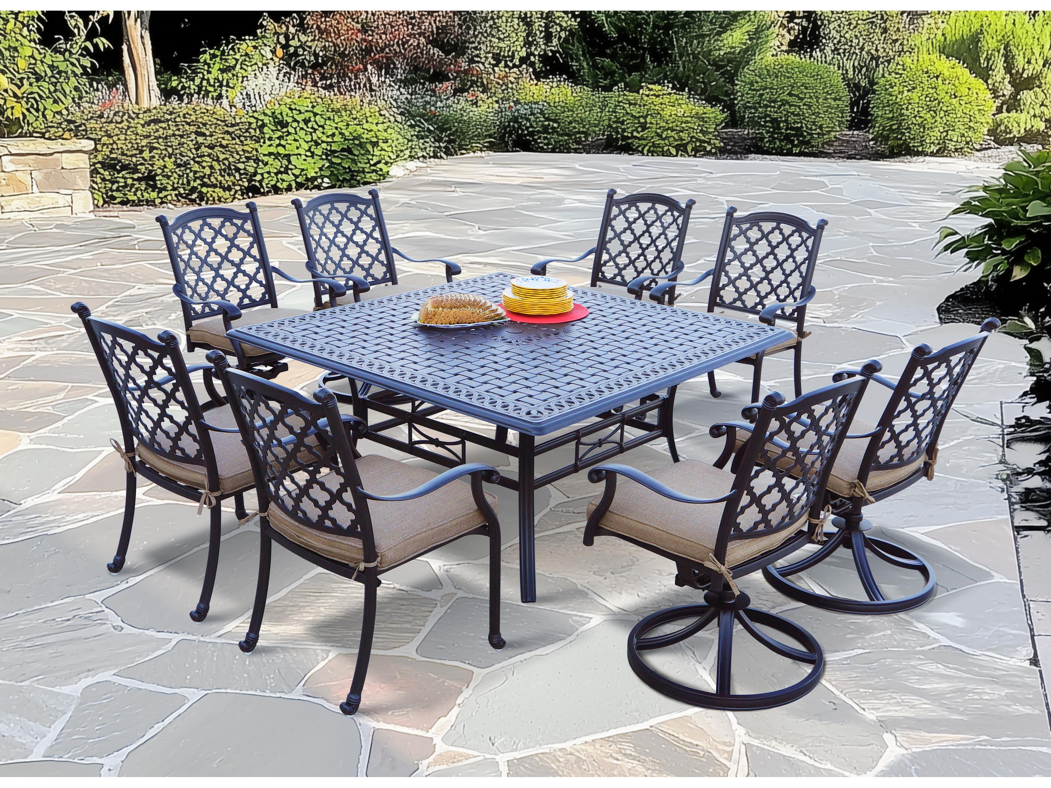 Darlee Outdoor Living Madison Cast Aluminum 9-Piece Patio Dining Set