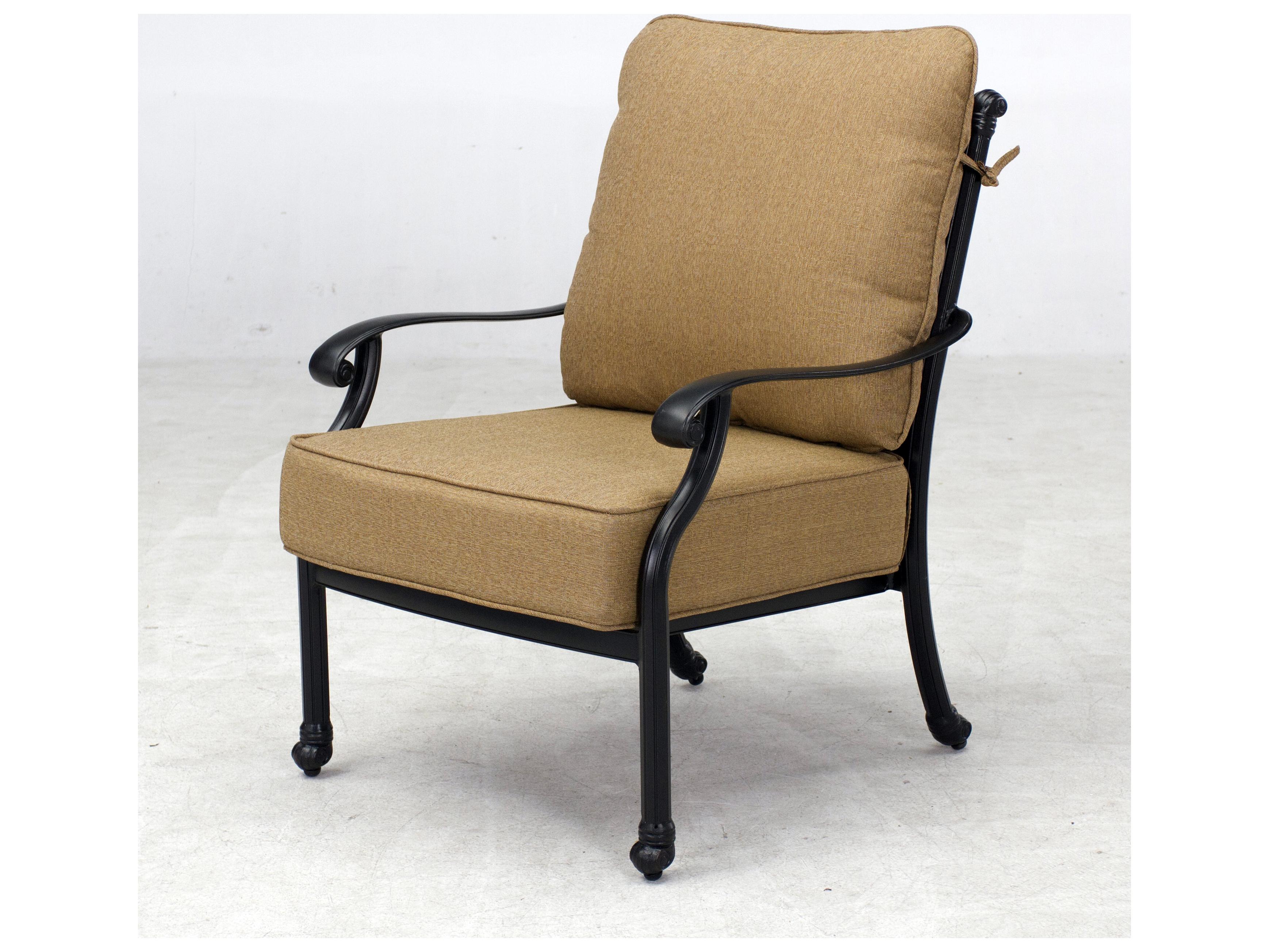 Darlee Outdoor Living Madison Cast Aluminum Club Chair with Cushions Set of 2