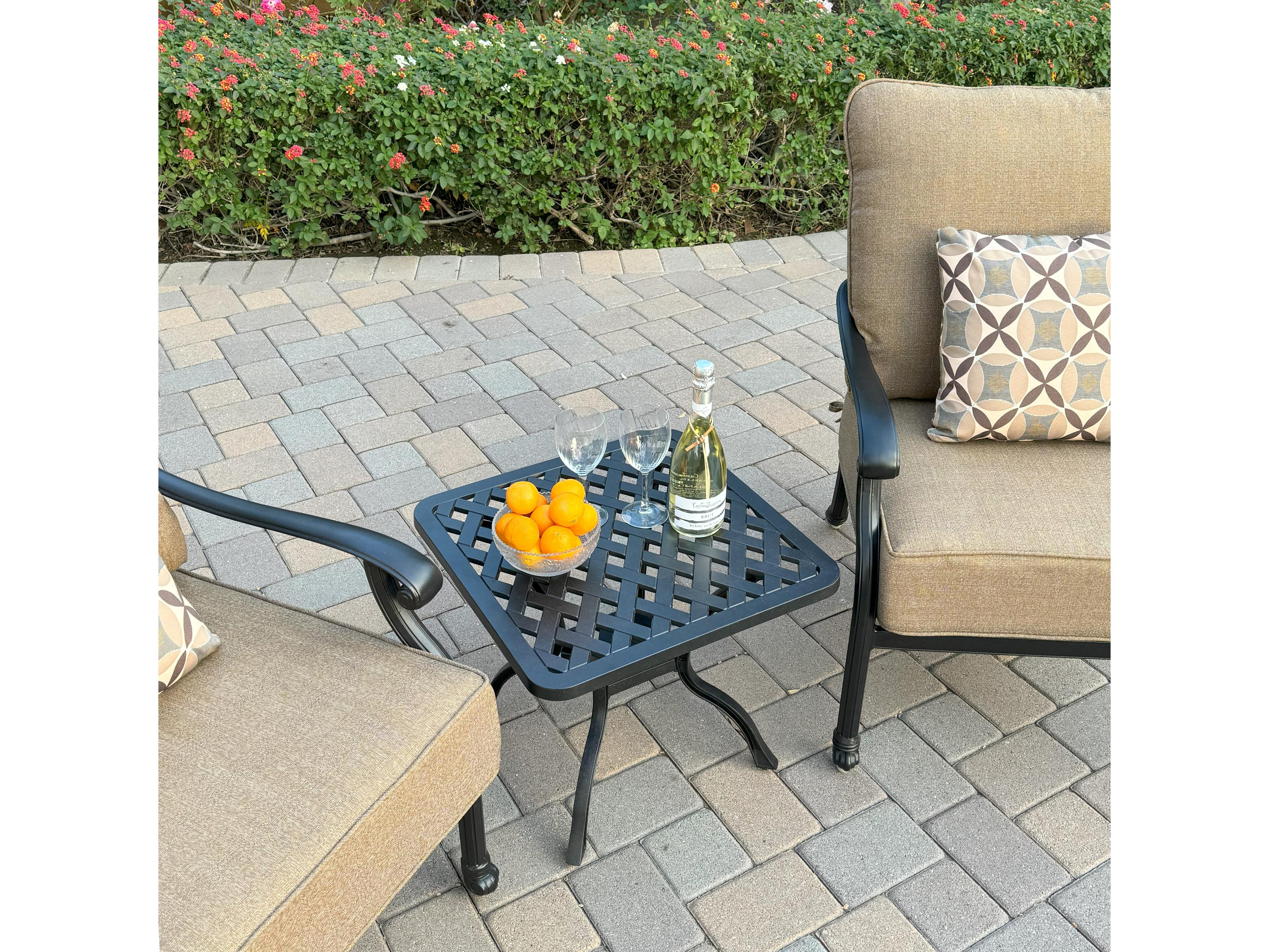 Darlee Outdoor Living Madison Cast Aluminum 3-Piece Patio Conversation Set