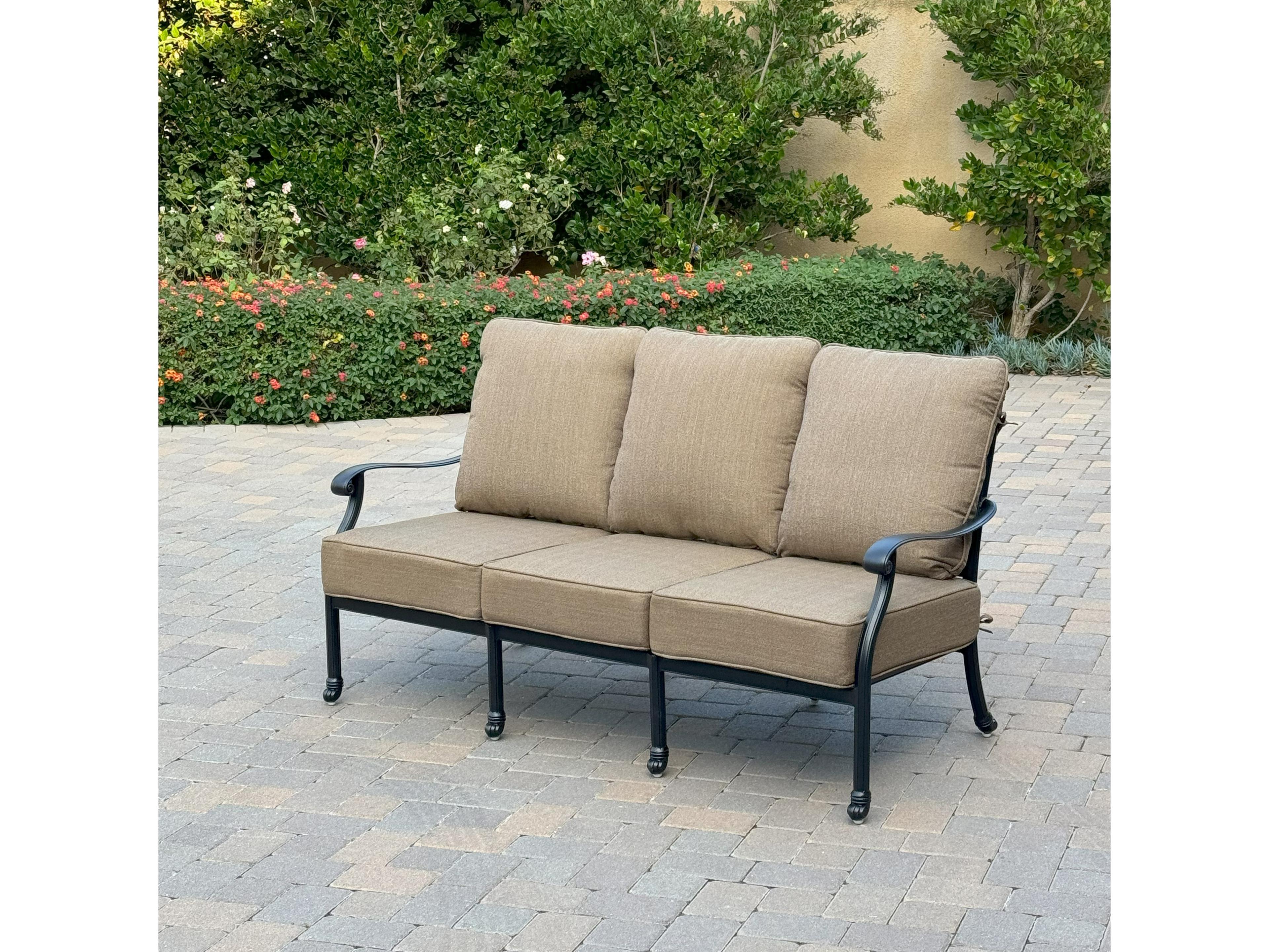 Darlee Outdoor Living Madison Cast Aluminum 4-Piece Patio Fire Pit Conversation Set