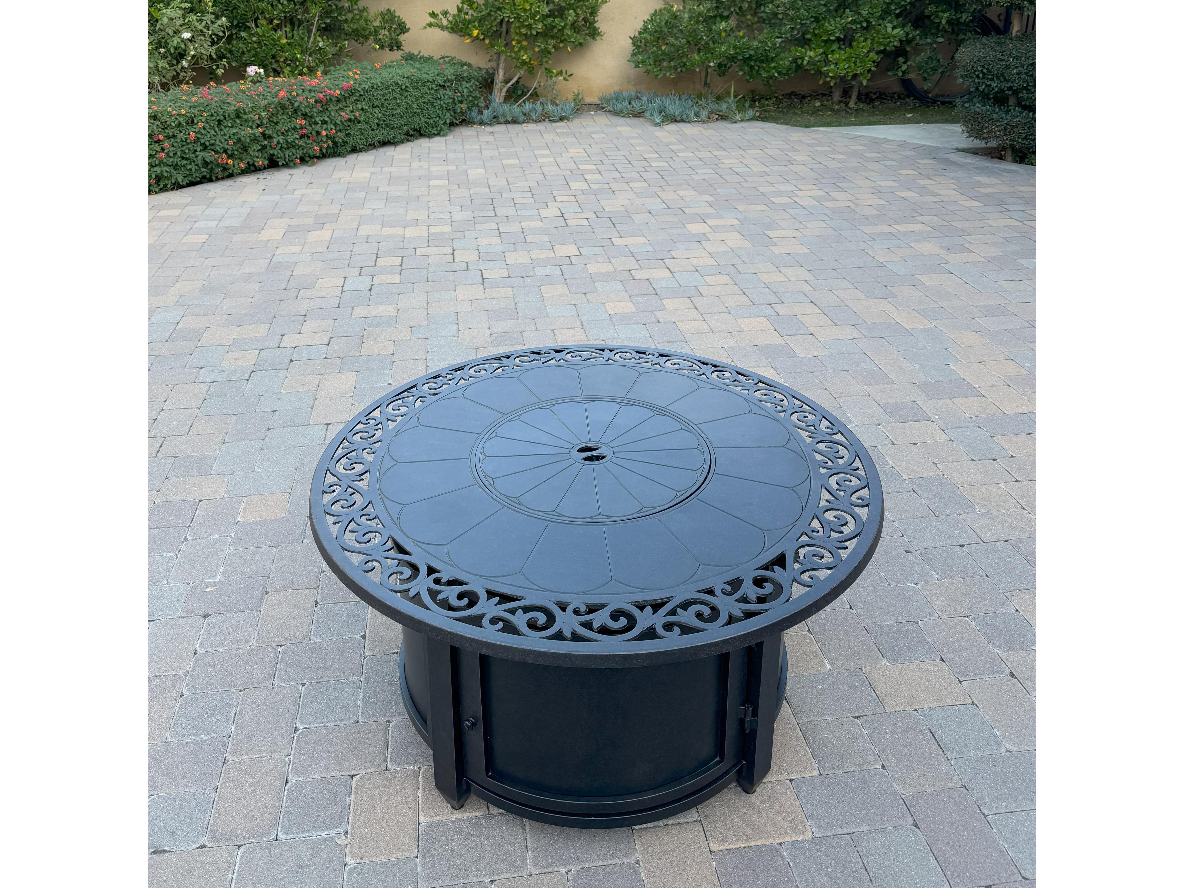 Darlee Outdoor Living Madison Cast Aluminum 5-Piece Patio Fire Pit Conversation Set