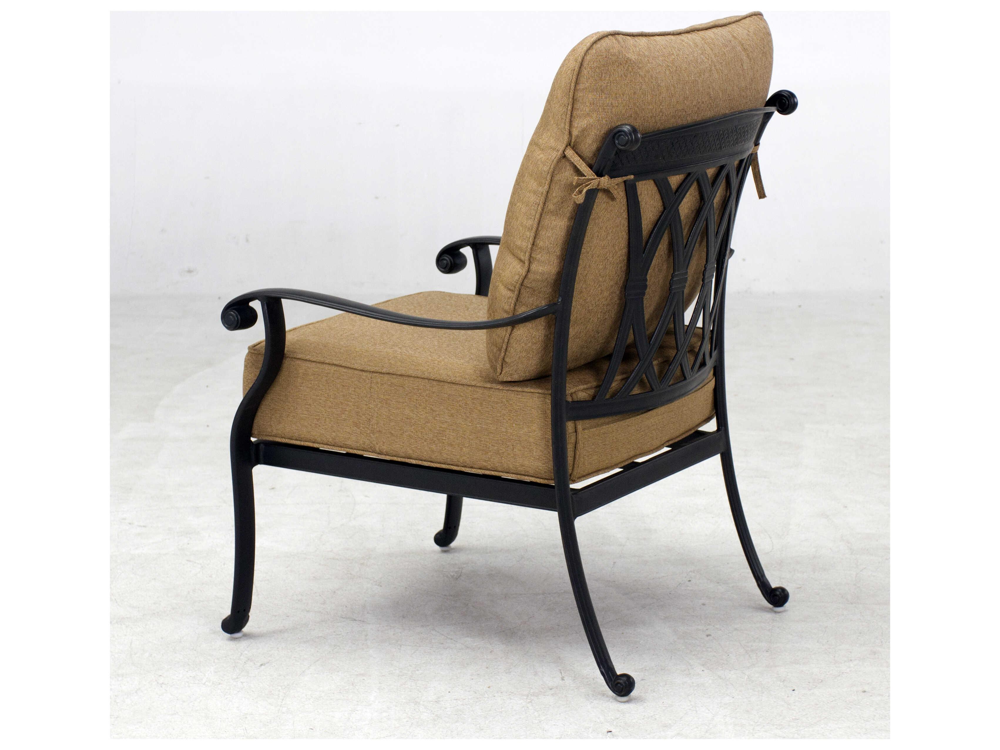 Darlee Outdoor Living Capri Cast Aluminum Antique Bronze 4 Piece Deep Seating Lounge Set