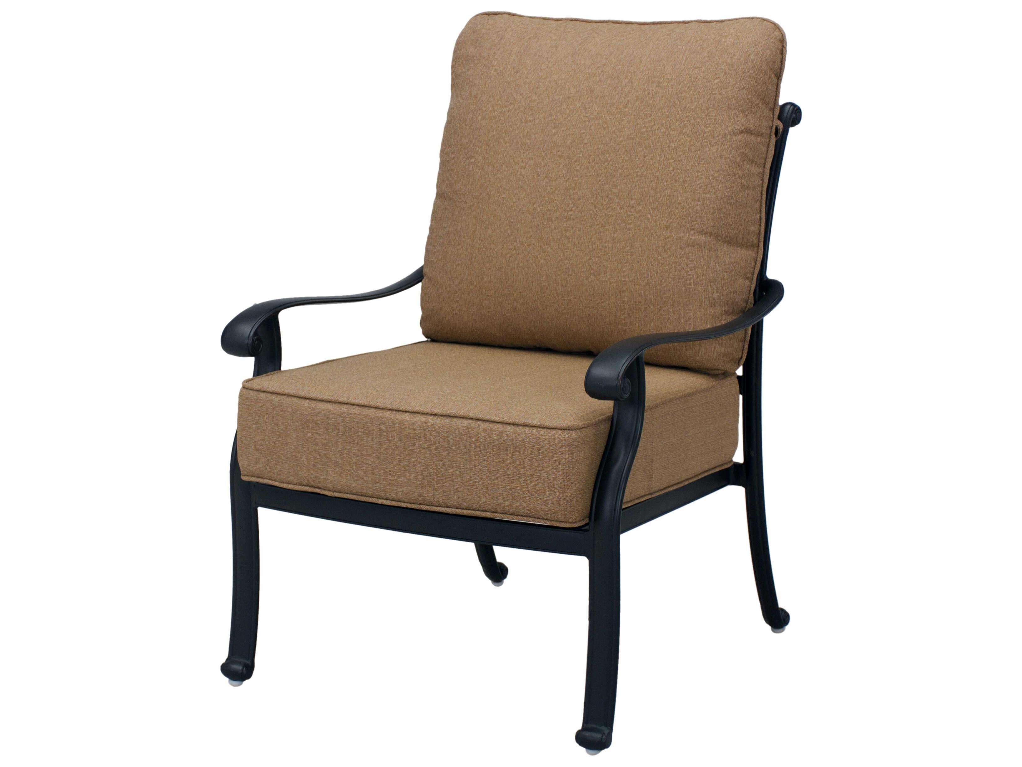 Darlee Outdoor Living Capri Cast Aluminum Antique Bronze 4 Piece Deep Seating Lounge Set