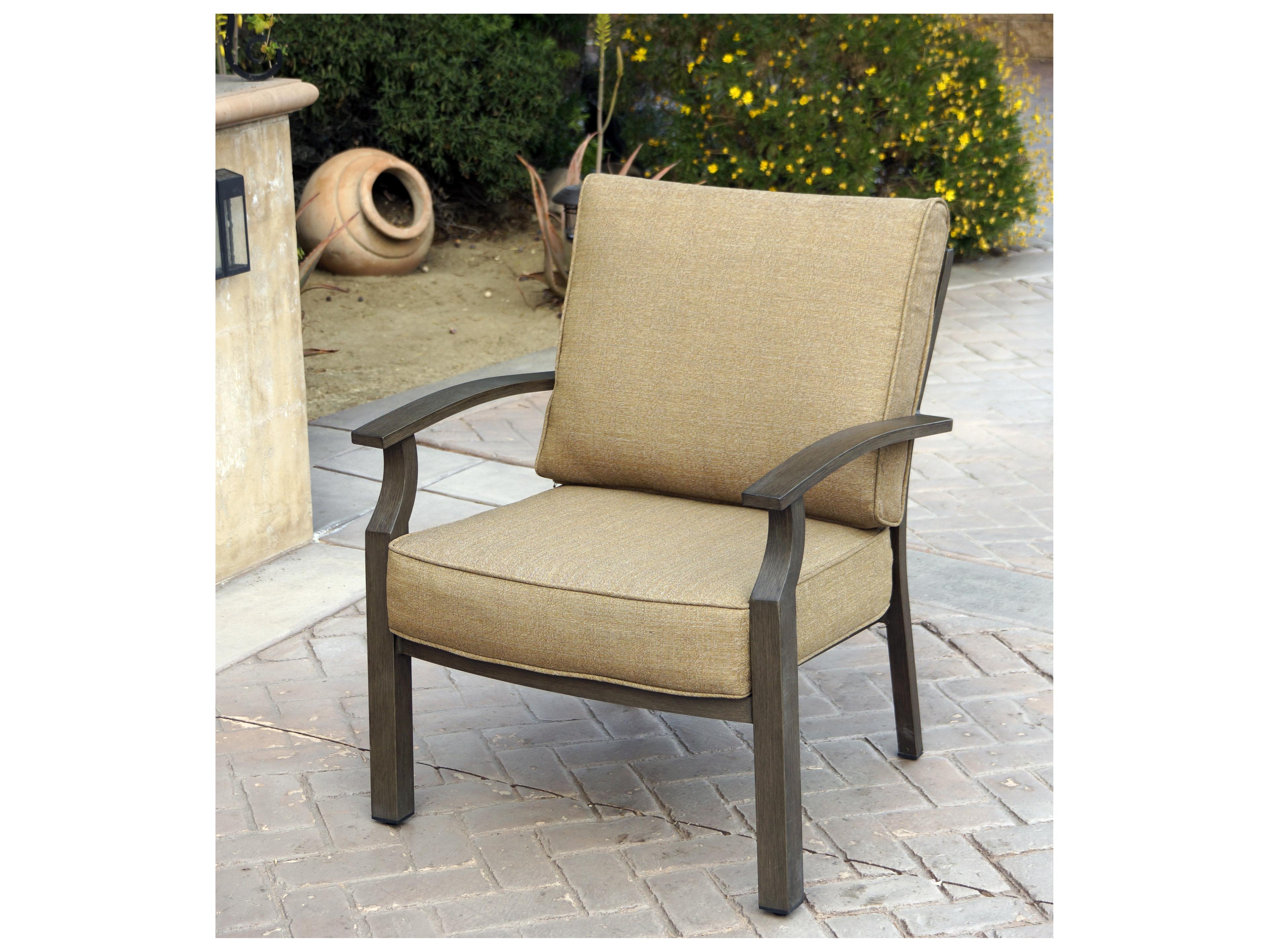 Darlee Outdoor Living Brooklyn Aluminum Multibrown 4 Piece Fire Pit Lounge Set