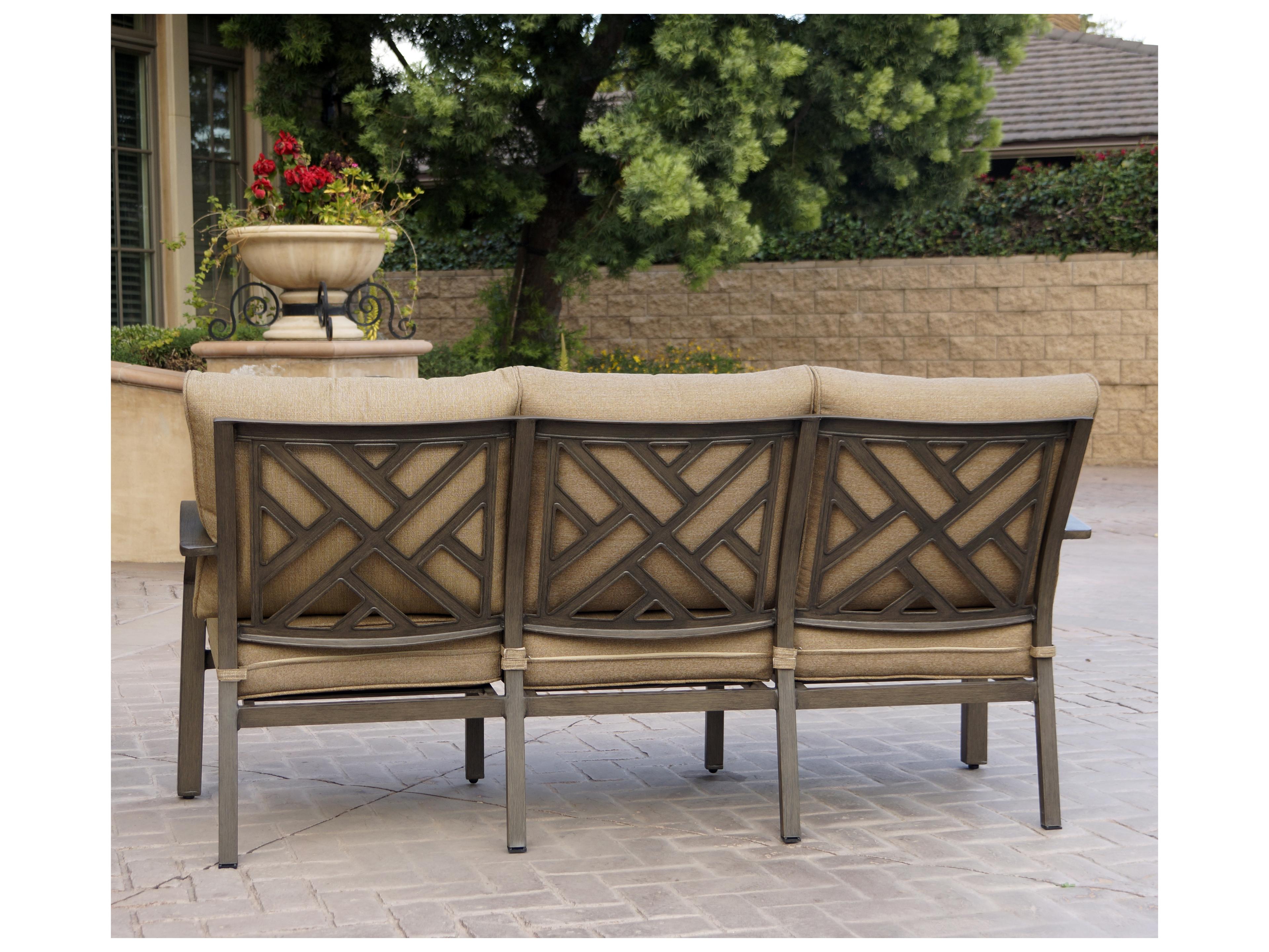 Darlee Outdoor Living Brooklyn Aluminum Multibrown 5 Piece Lounge Set
