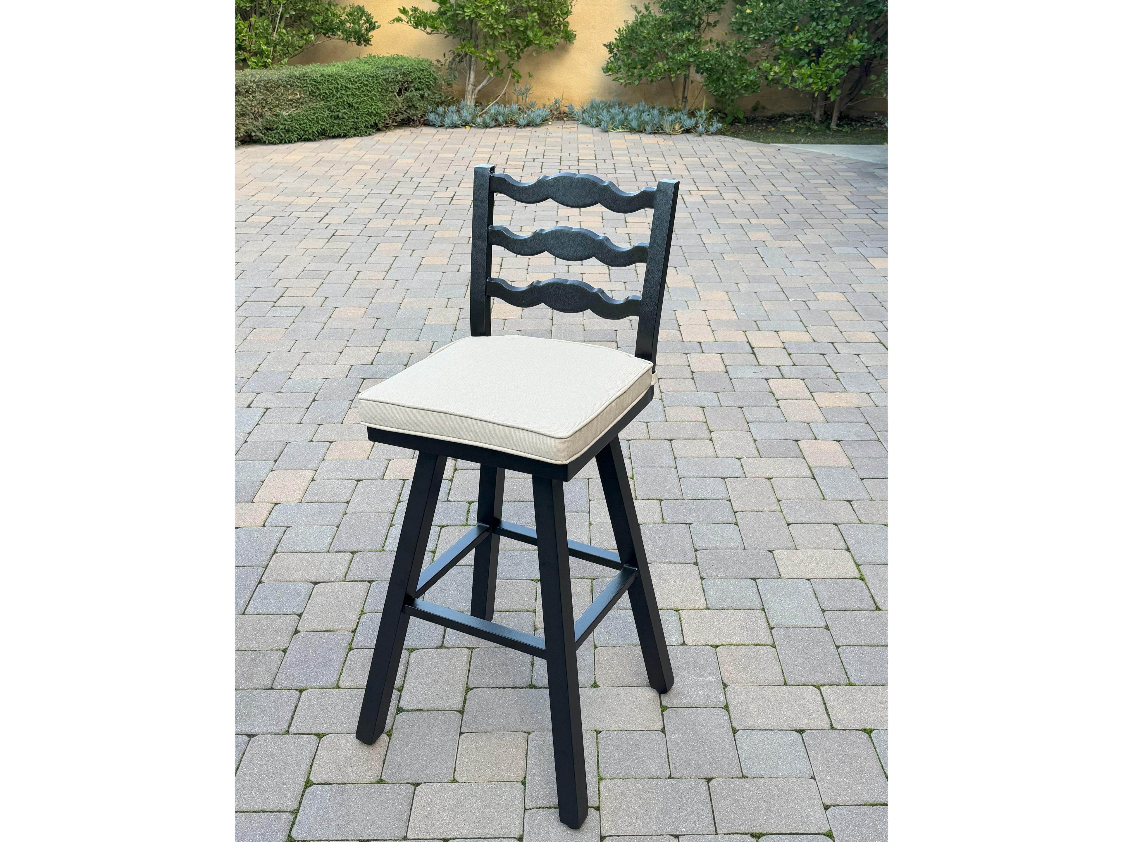 Darlee Outdoor Living Aspen Aluminum 5-Piece Patio Bar Set with 30 feet' Round Bar Table