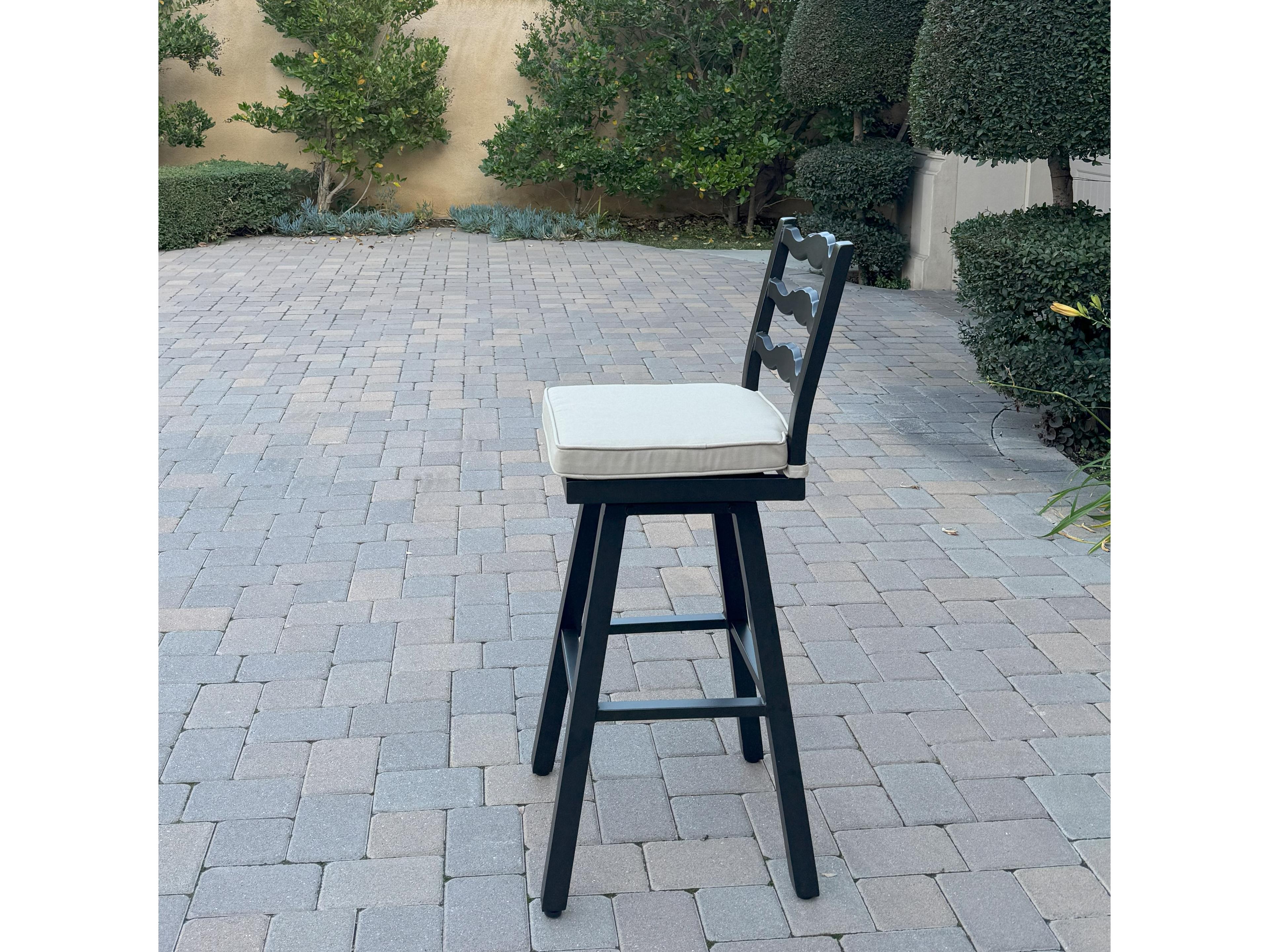 Darlee Outdoor Living Aspen Aluminum 30 Inch Swivel Bar Stool ( set of 2 )