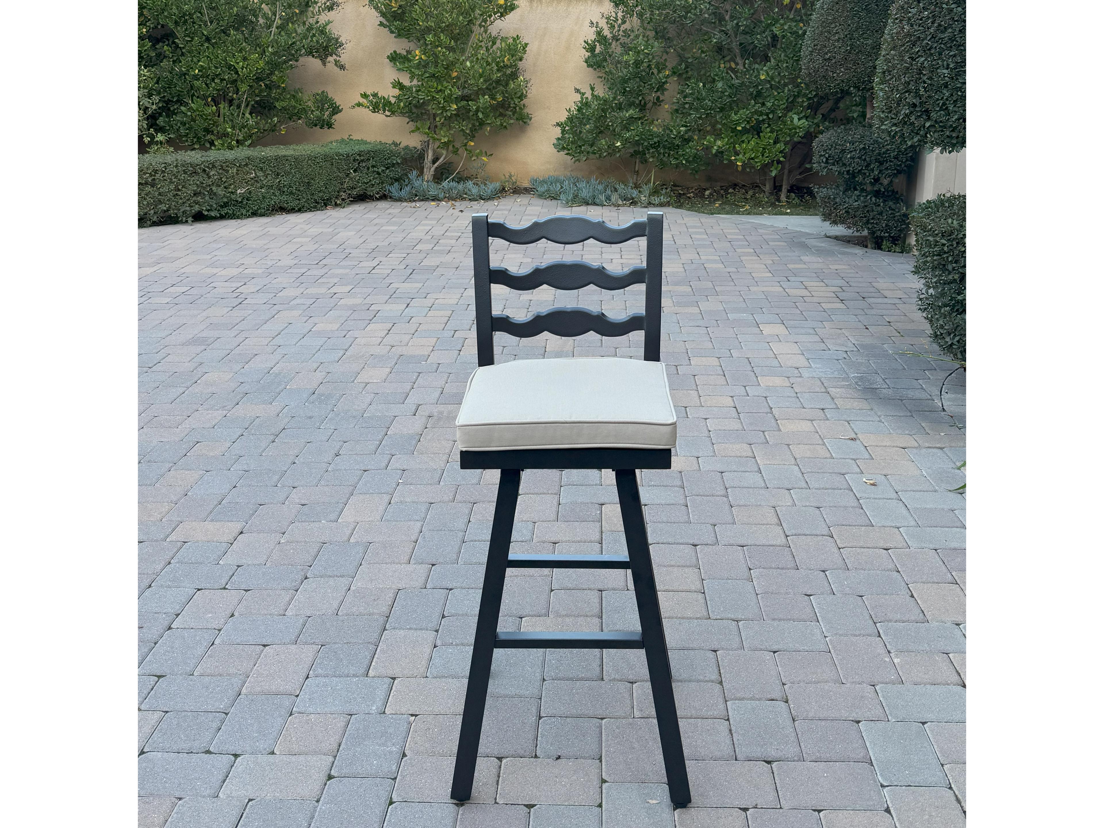 Darlee Outdoor Living Aspen Aluminum 30 Inch Swivel Bar Stool ( set of 2 )