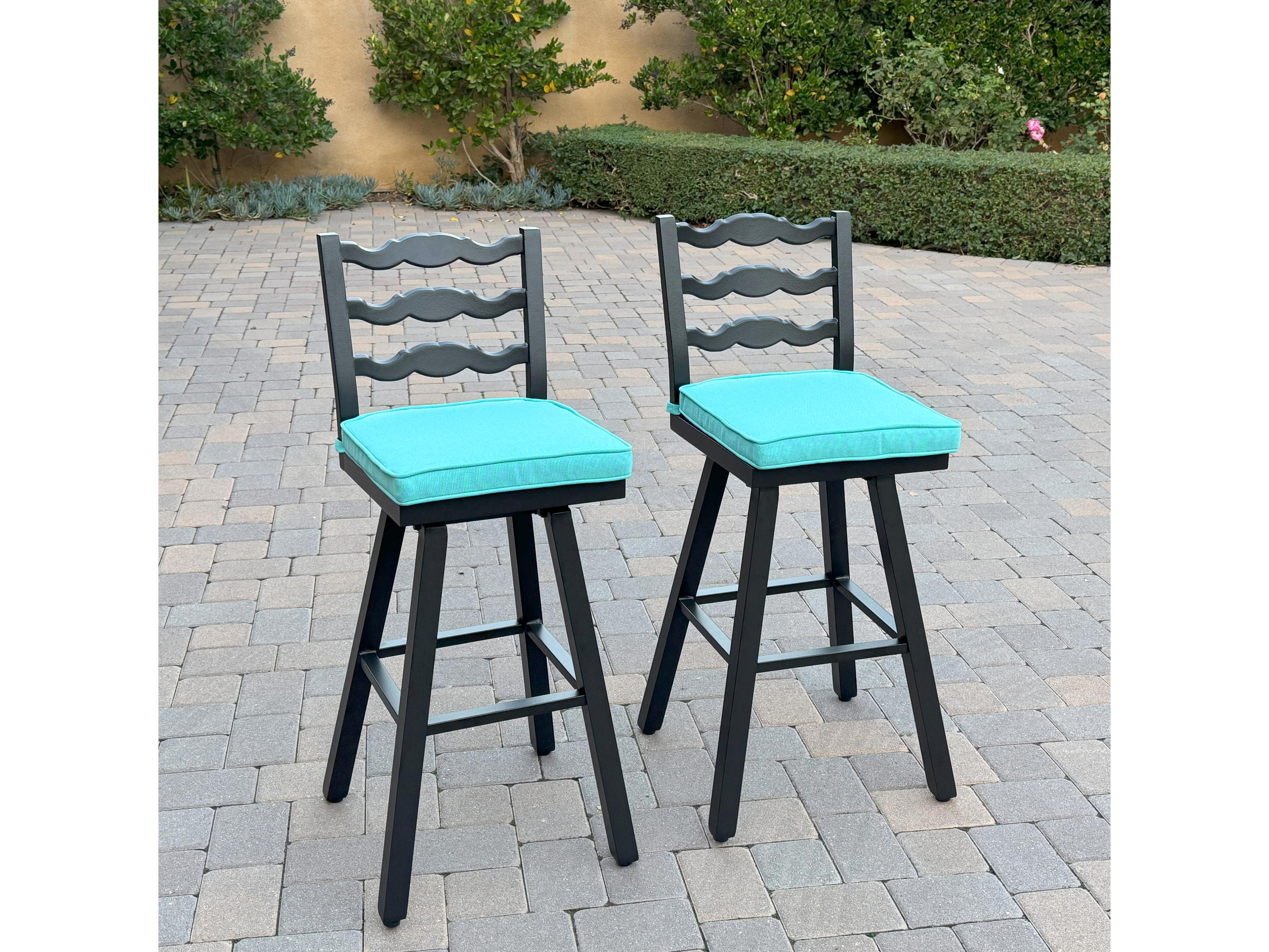 Darlee Outdoor Living Aspen Aluminum 30 Inch Swivel Bar Stool ( set of 2 )