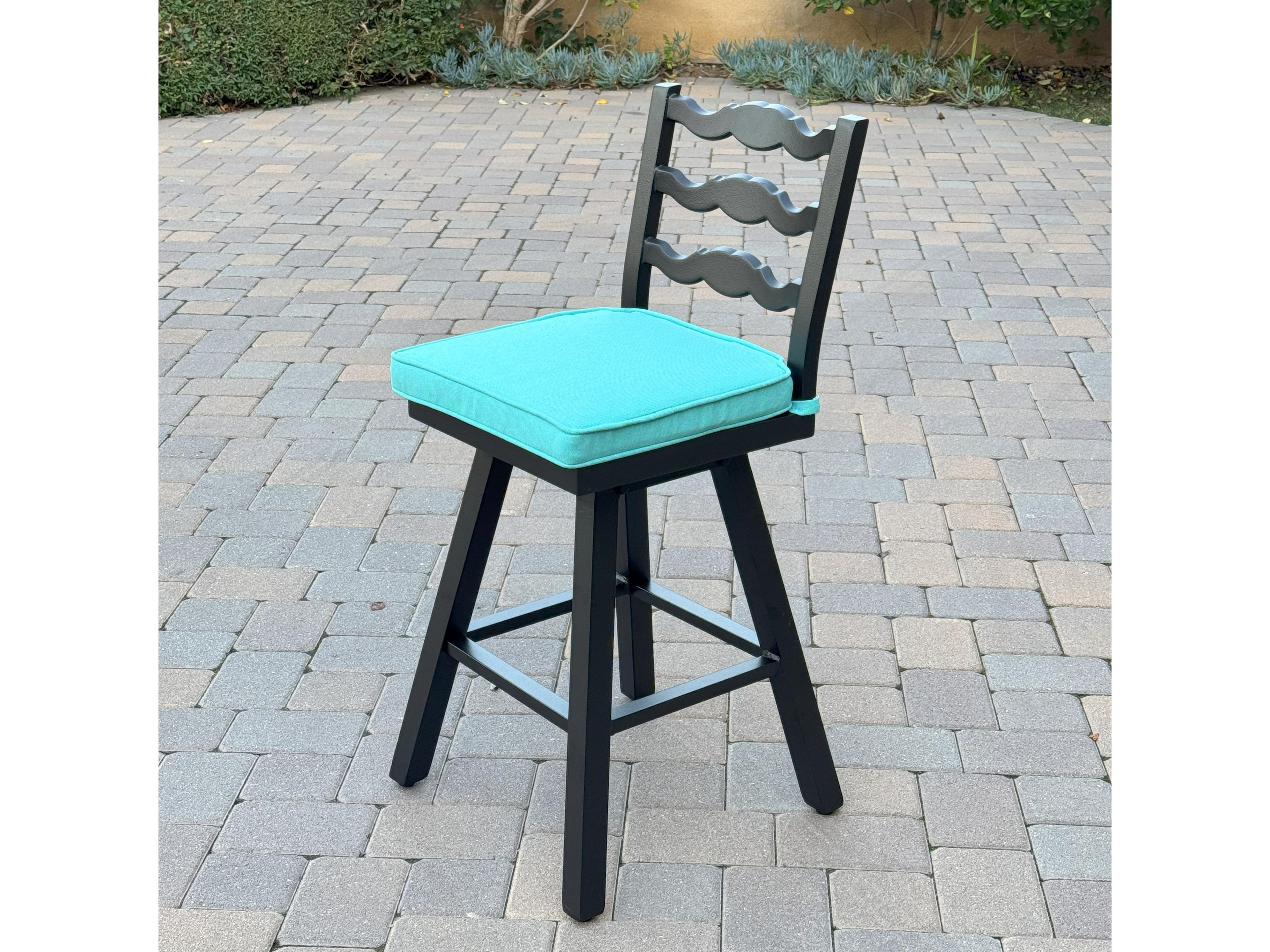 Darlee Outdoor Living Aspen Aluminum 26 Inch Counter Height Swivel Bar Stool ( set of 2 )