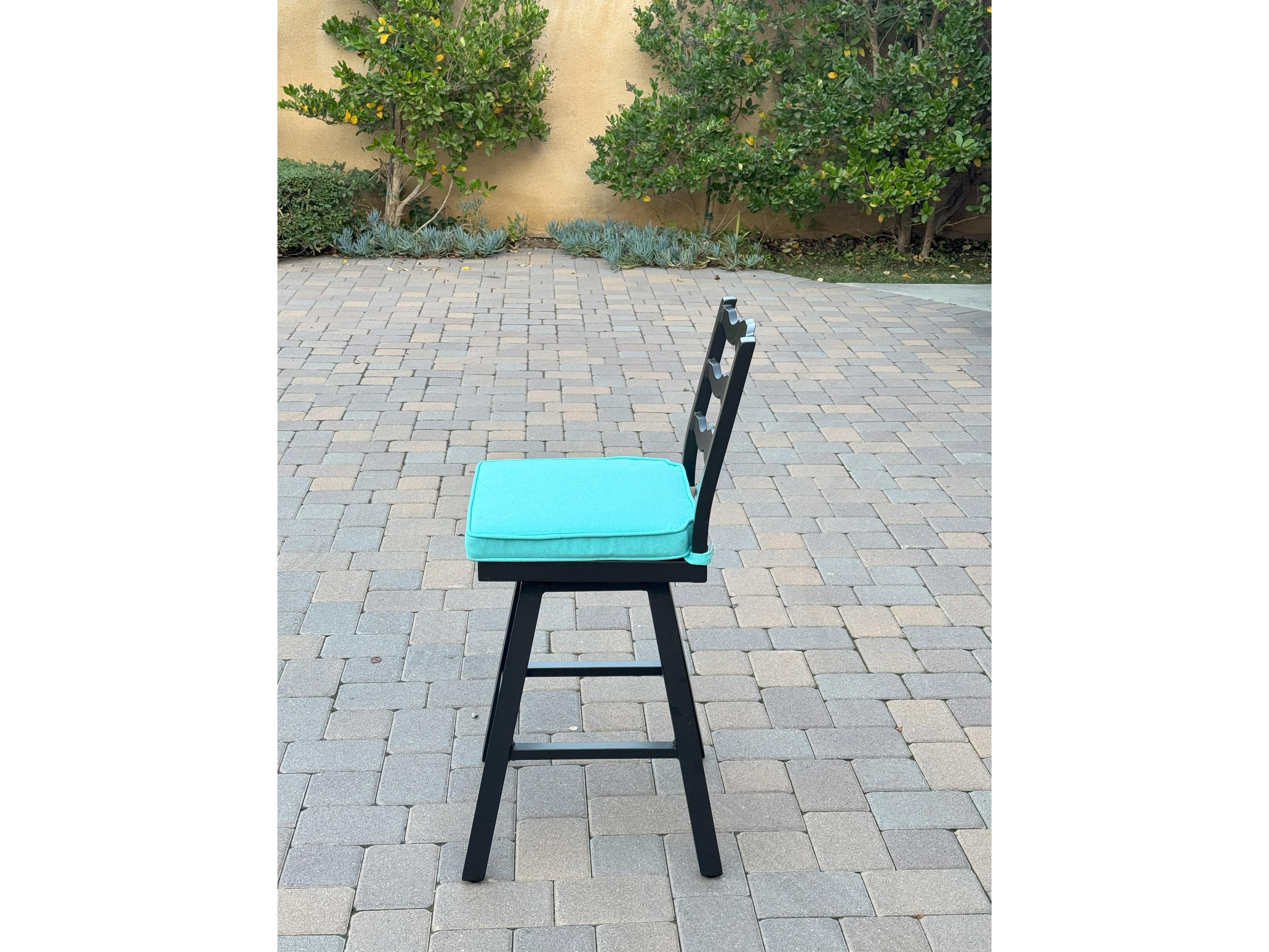 Darlee Outdoor Living Aspen Aluminum 26 Inch Counter Height Swivel Bar Stool ( set of 2 )