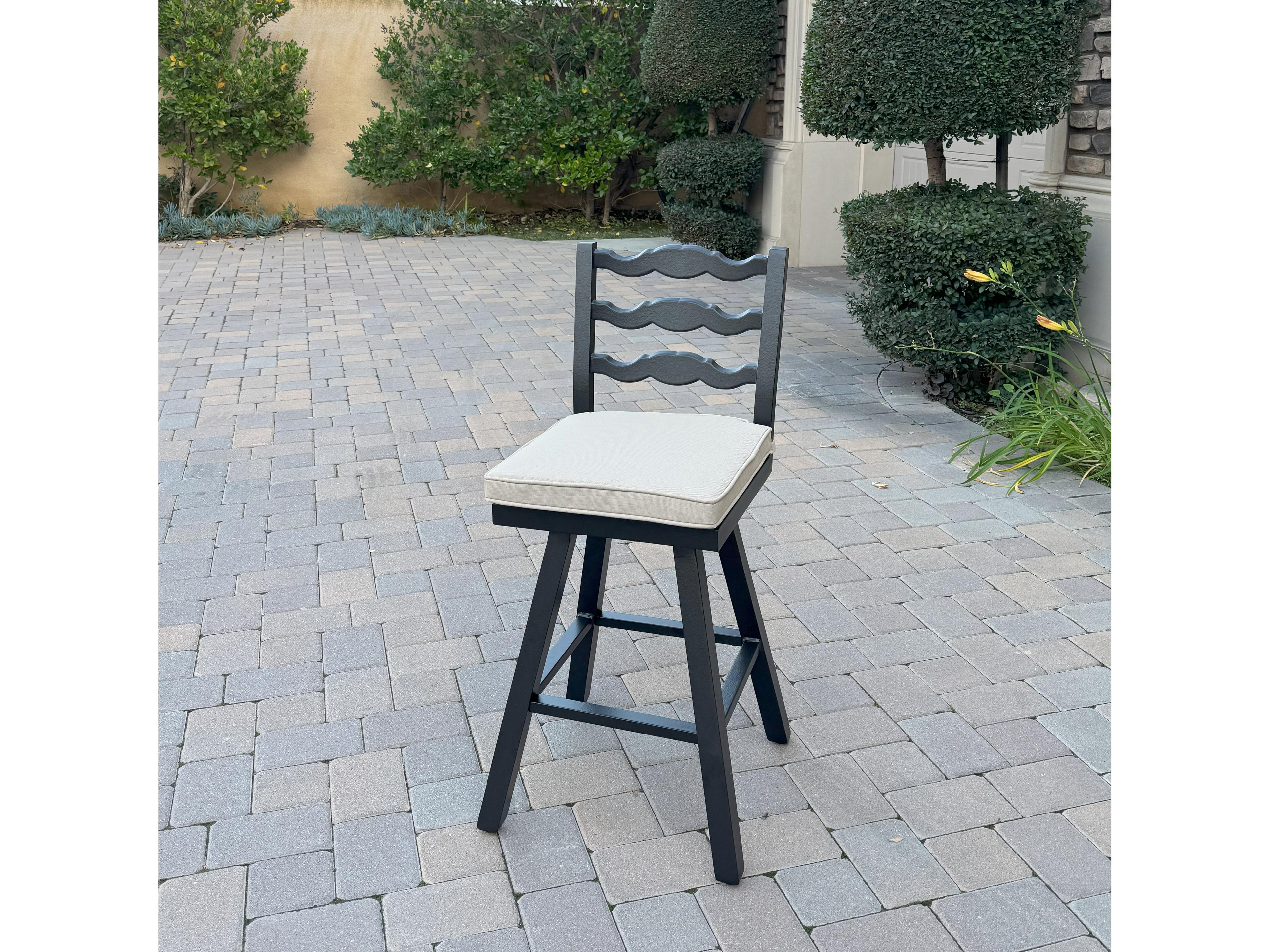 Darlee Outdoor Living Aspen Aluminum 26 Inch Counter Height Swivel Bar Stool ( set of 4 )