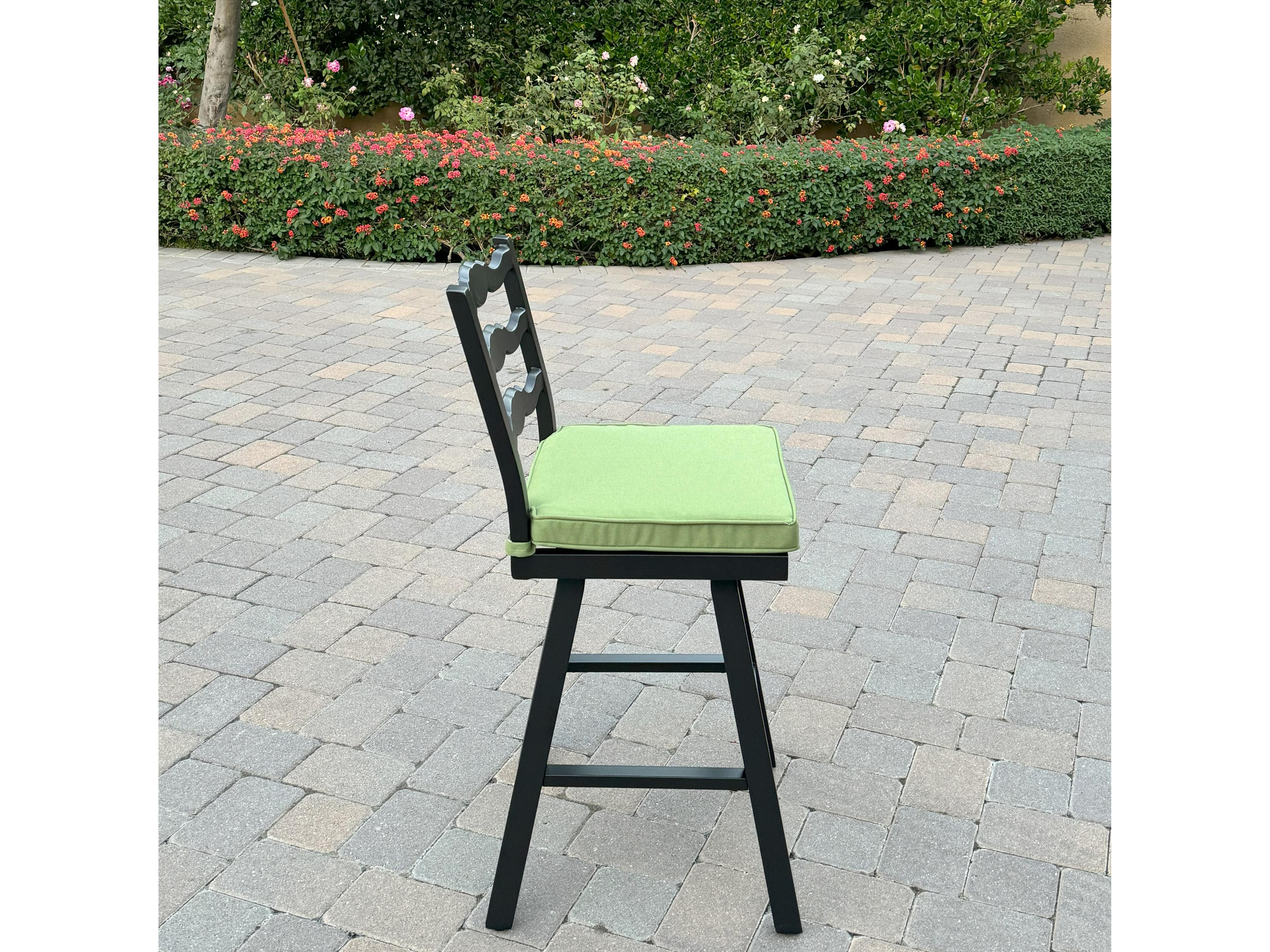 Darlee Outdoor Living Aspen Aluminum 26 Inch Counter Height Swivel Bar Stool ( set of 4 )