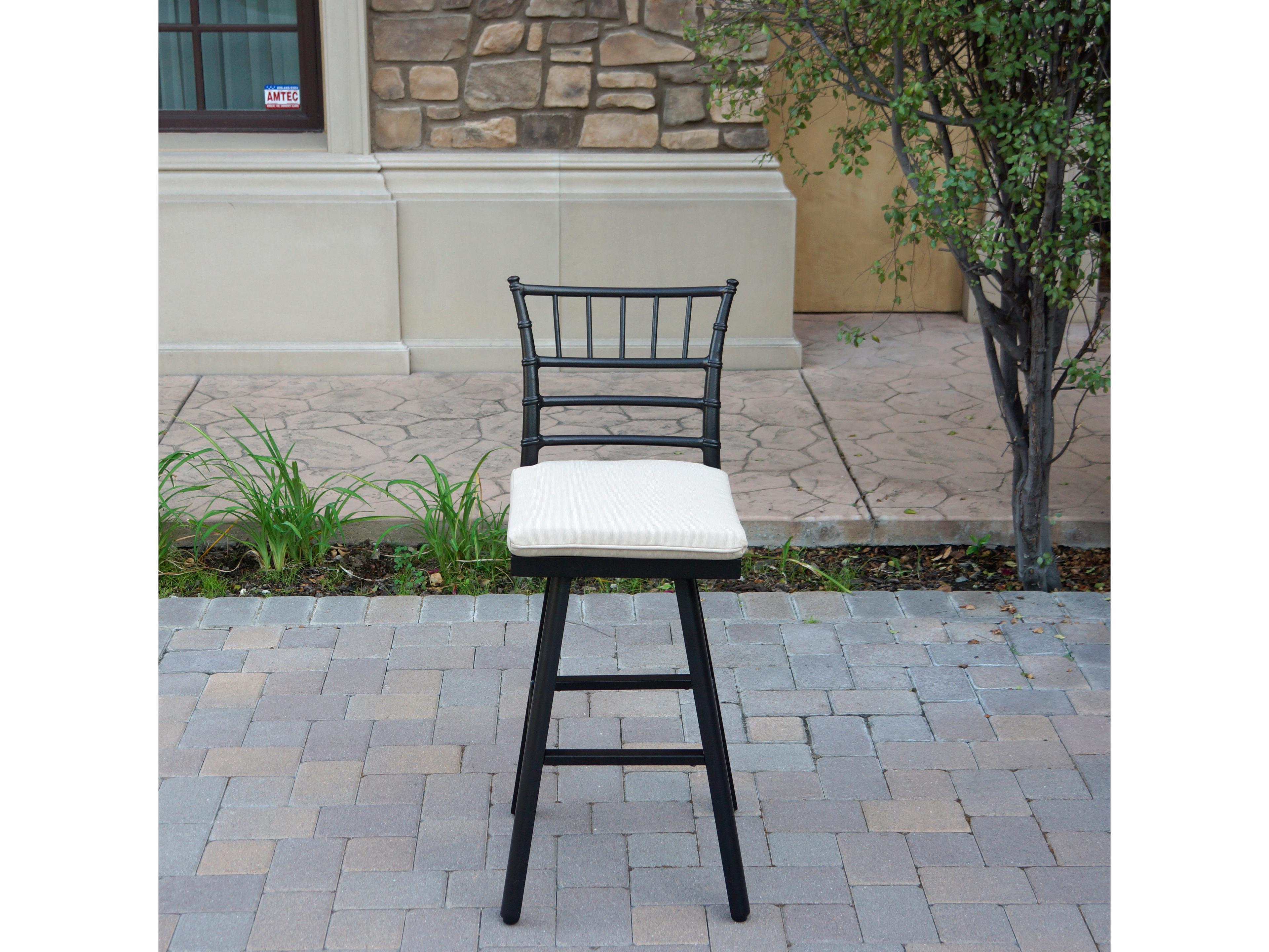 Darlee Outdoor Living Bella Aluminum 5-Piece Patio Bar Set with 30 feet' Round Bar Table