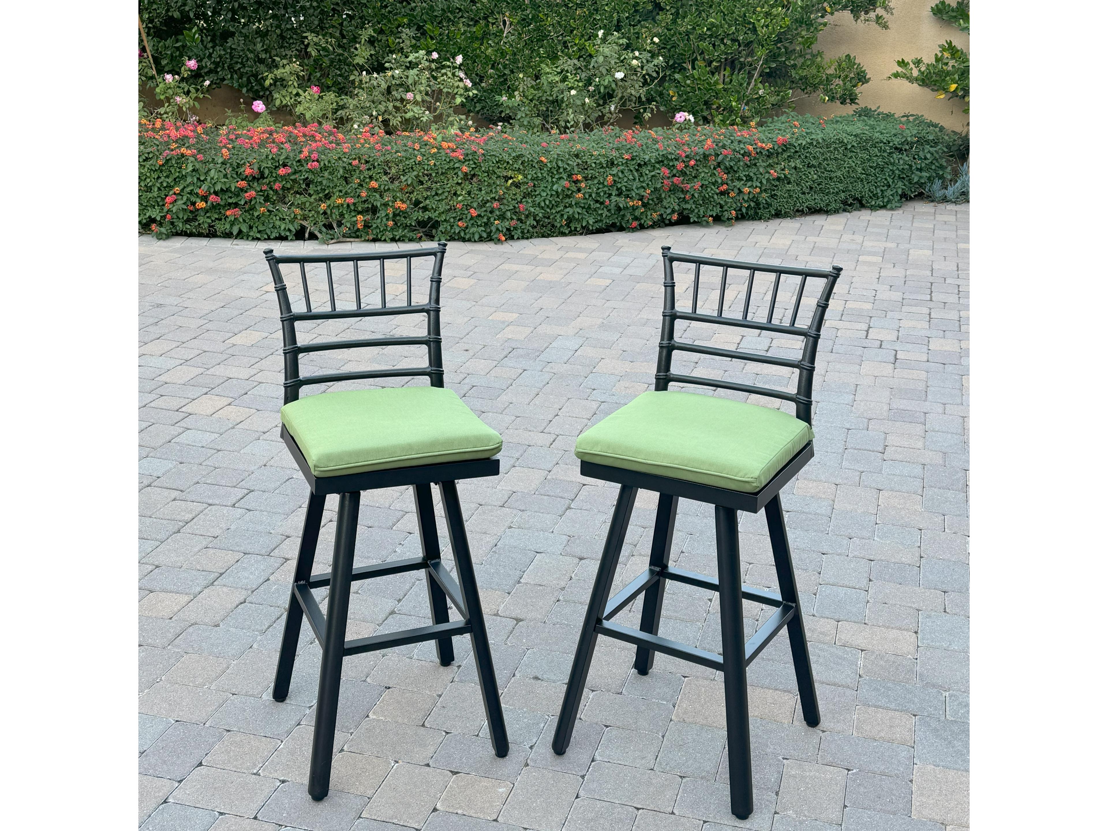 Darlee Outdoor Living Bella Aluminum 30 Inch Swivel Bar Stool ( set of 2 )