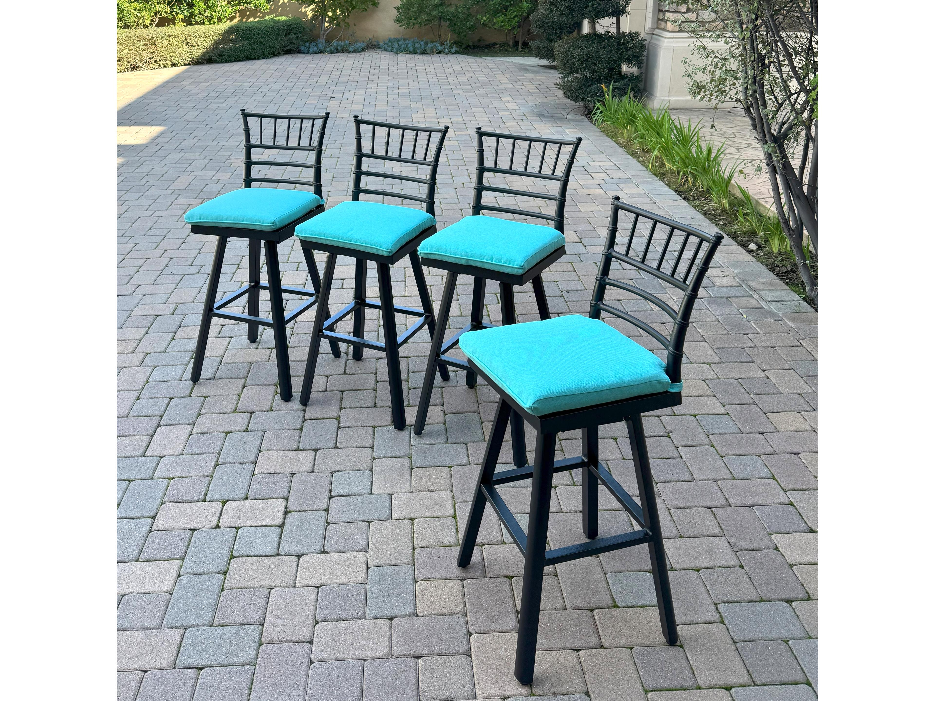 Darlee Outdoor Living Bella Aluminum 30 Inch Swivel Bar Stool ( set of 4 )
