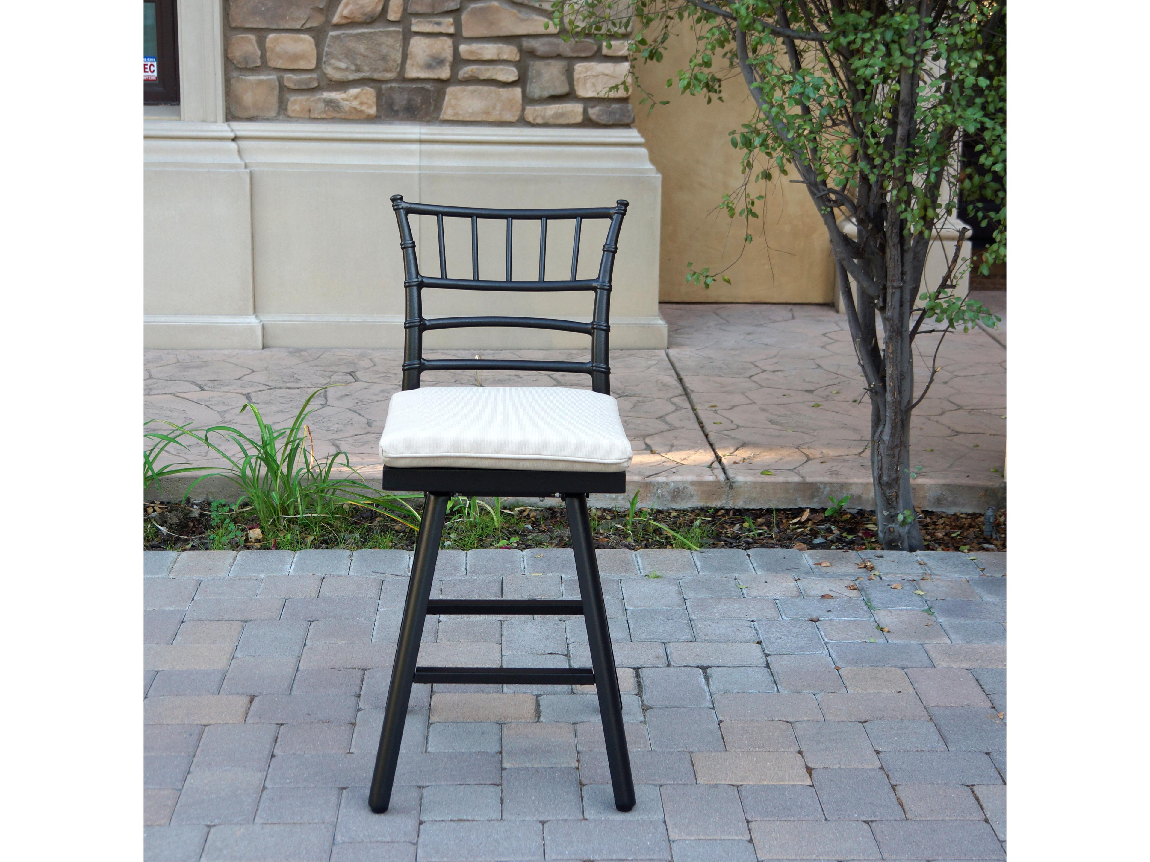 Darlee Outdoor Living Bella Aluminum 26 Inch Counter Height Swivel Bar Stool ( set of 2 )