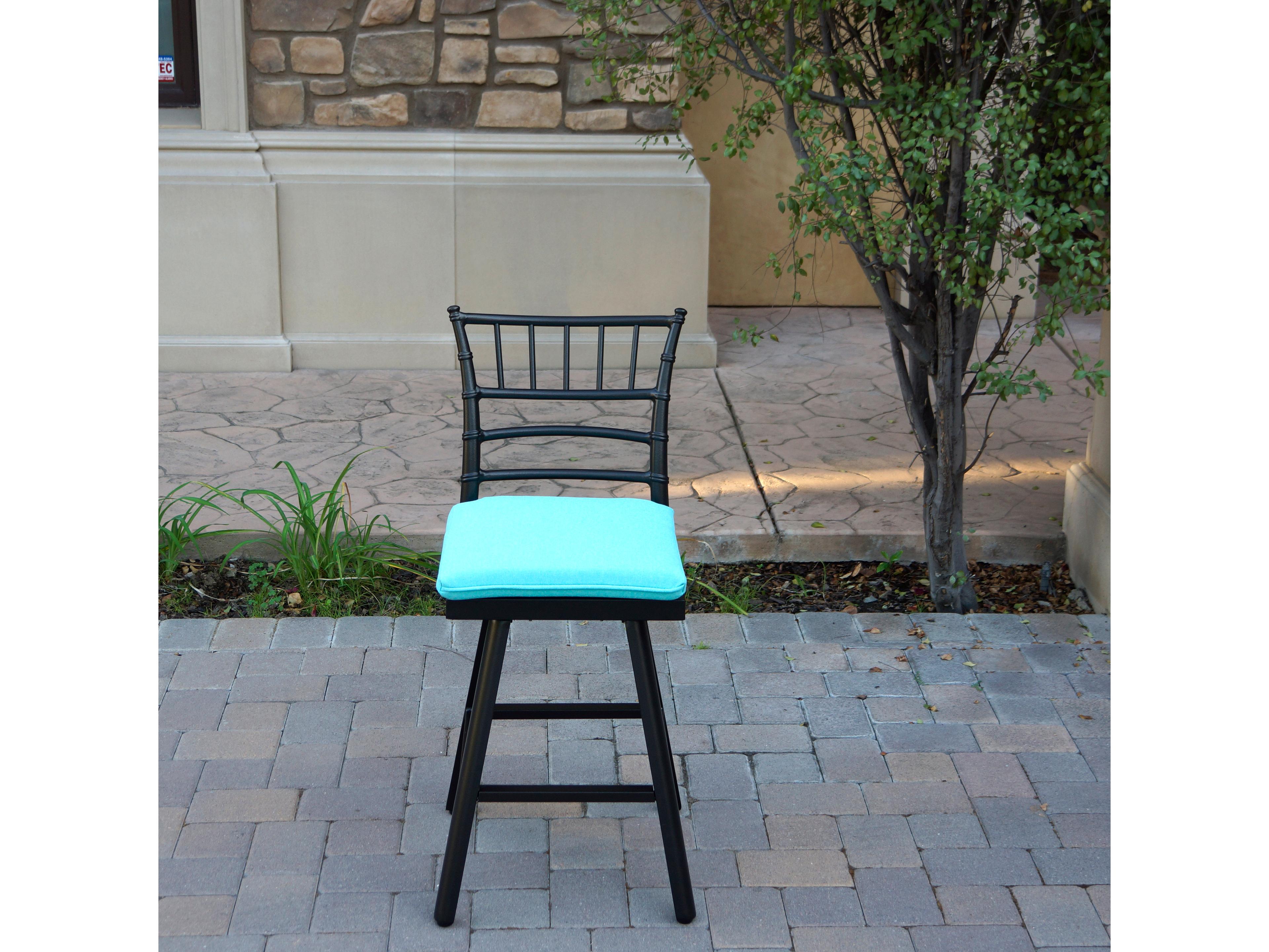 Darlee Outdoor Living Bella Aluminum 26 Inch Counter Height Swivel Bar Stool ( set of 2 )