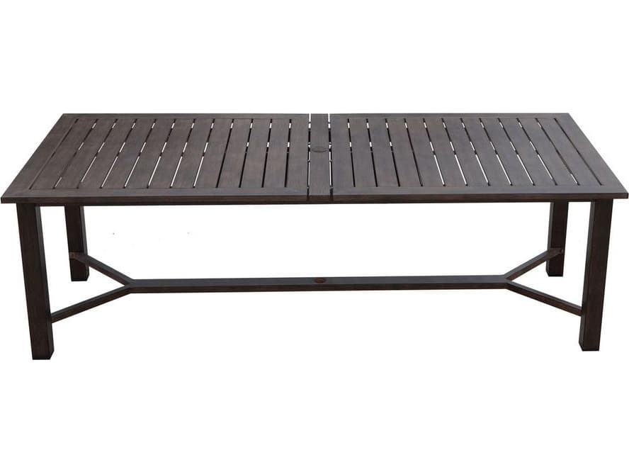 Darlee Outdoor Living Atlantis Walnut Aluminum Dining Set in Spa