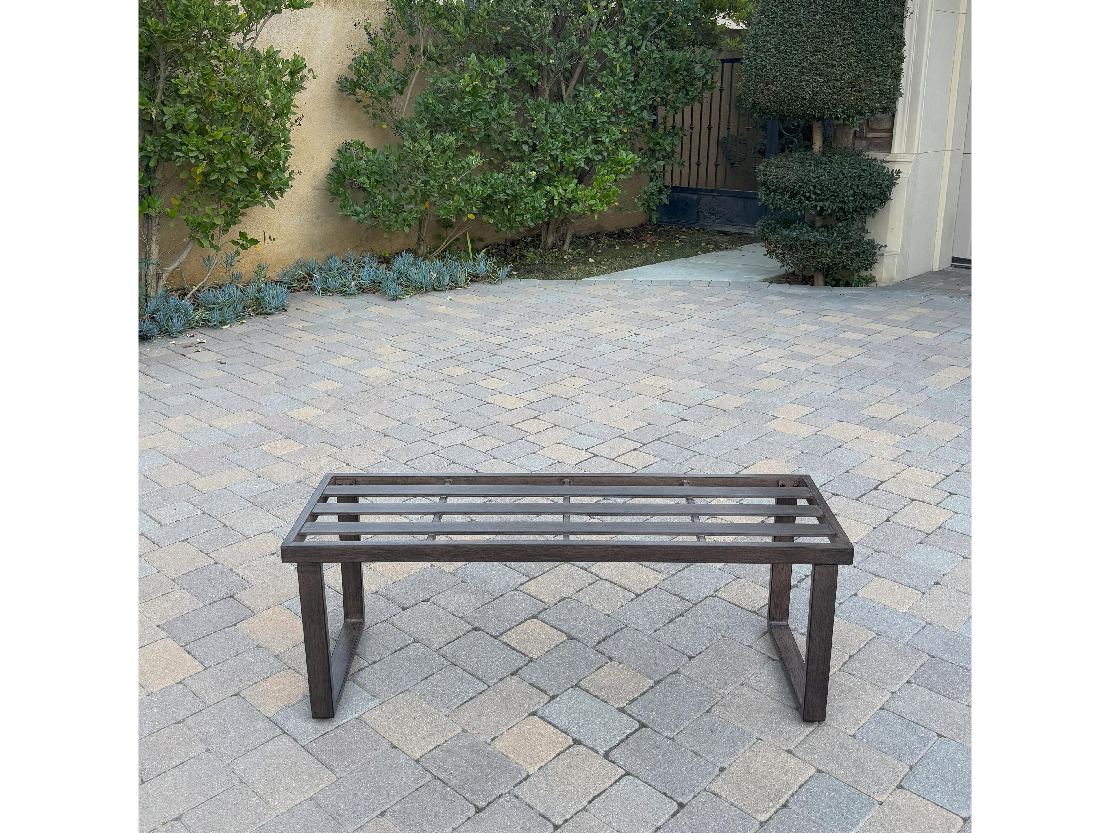 Darlee Outdoor Living Atlantis Aluminum 2-Person Patio Bench with Cushion