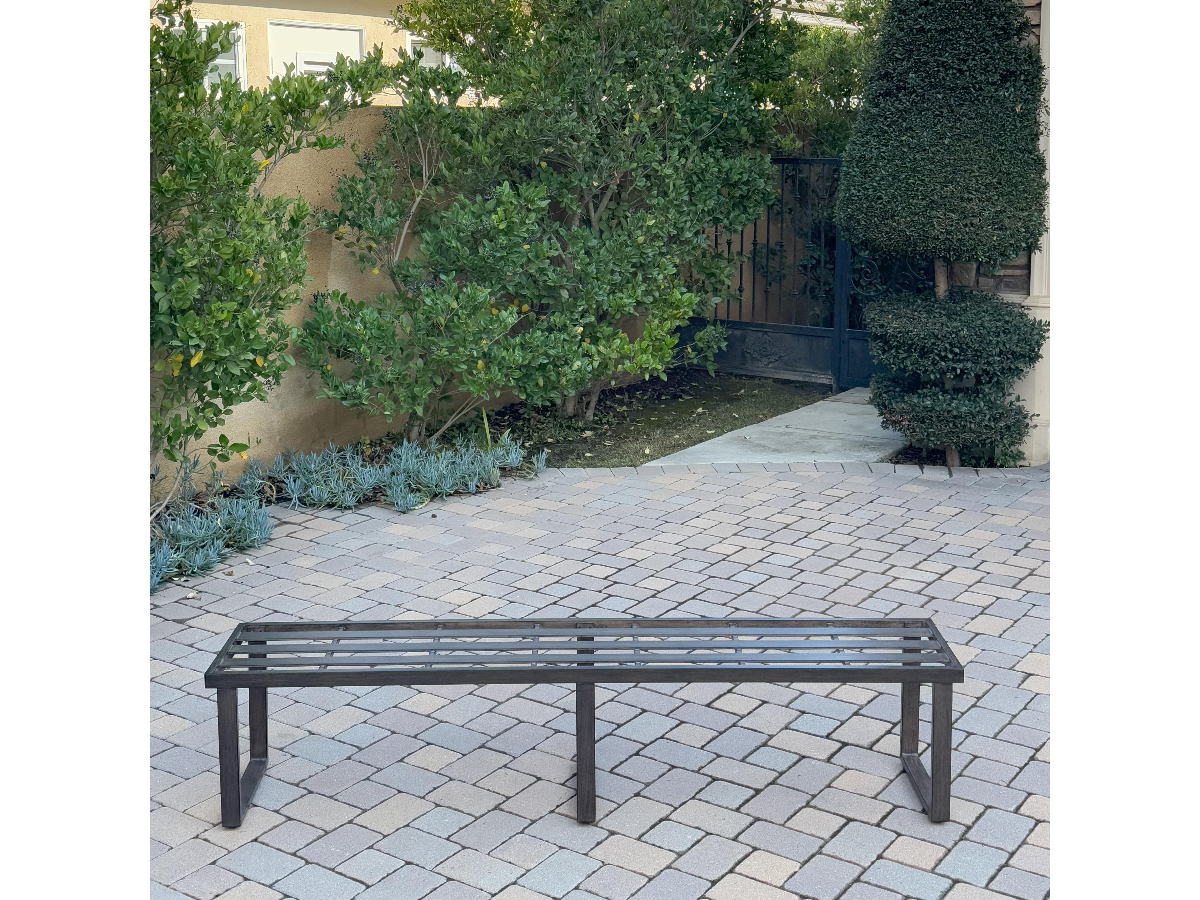 Darlee Outdoor Living Atlantis Aluminum 3-Person Patio Bench with Cushion