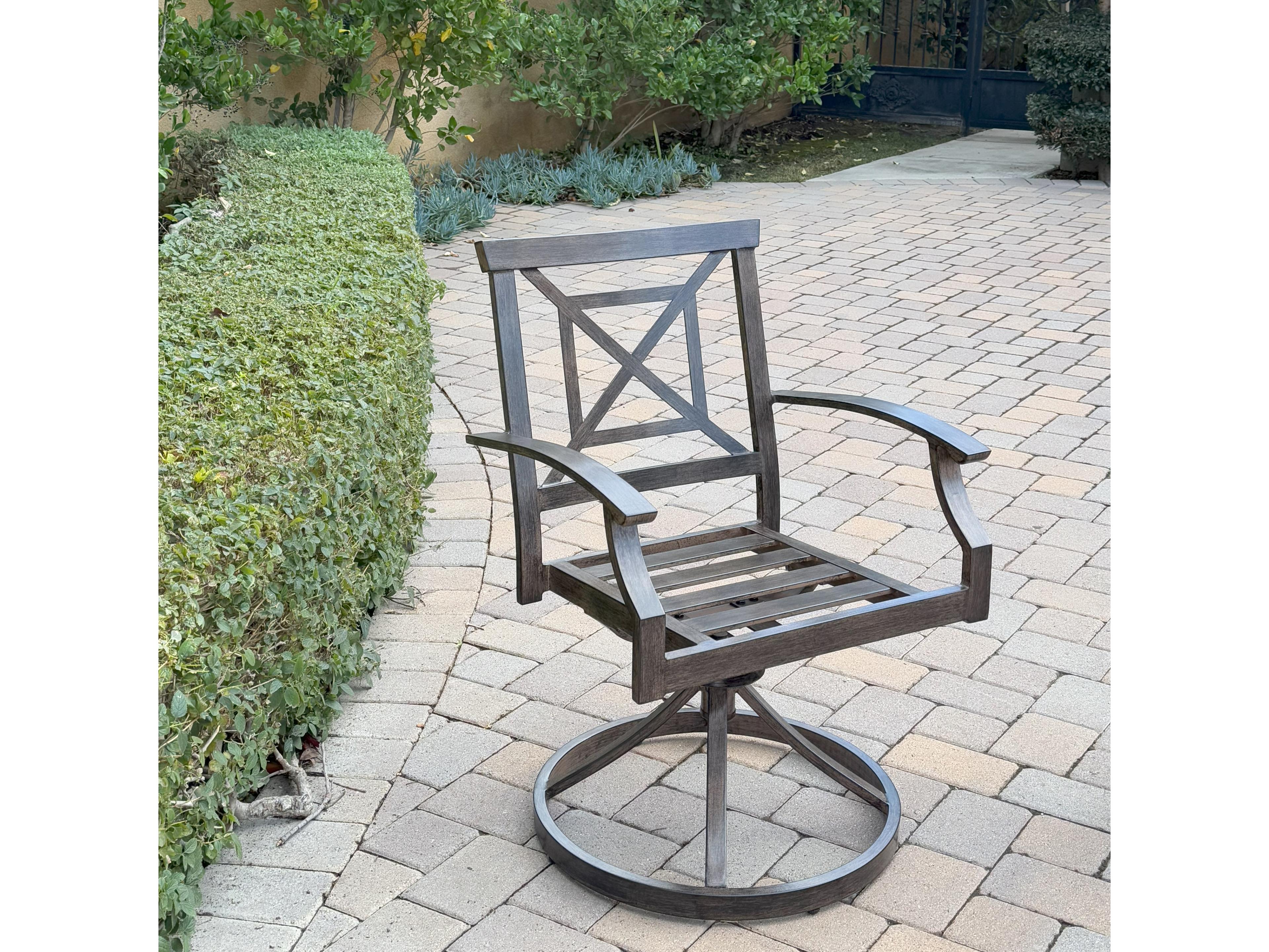 Darlee Outdoor Living Atlantis Aluminum Patio Swivel Rocker Chair with Cushion ( set of 4 )