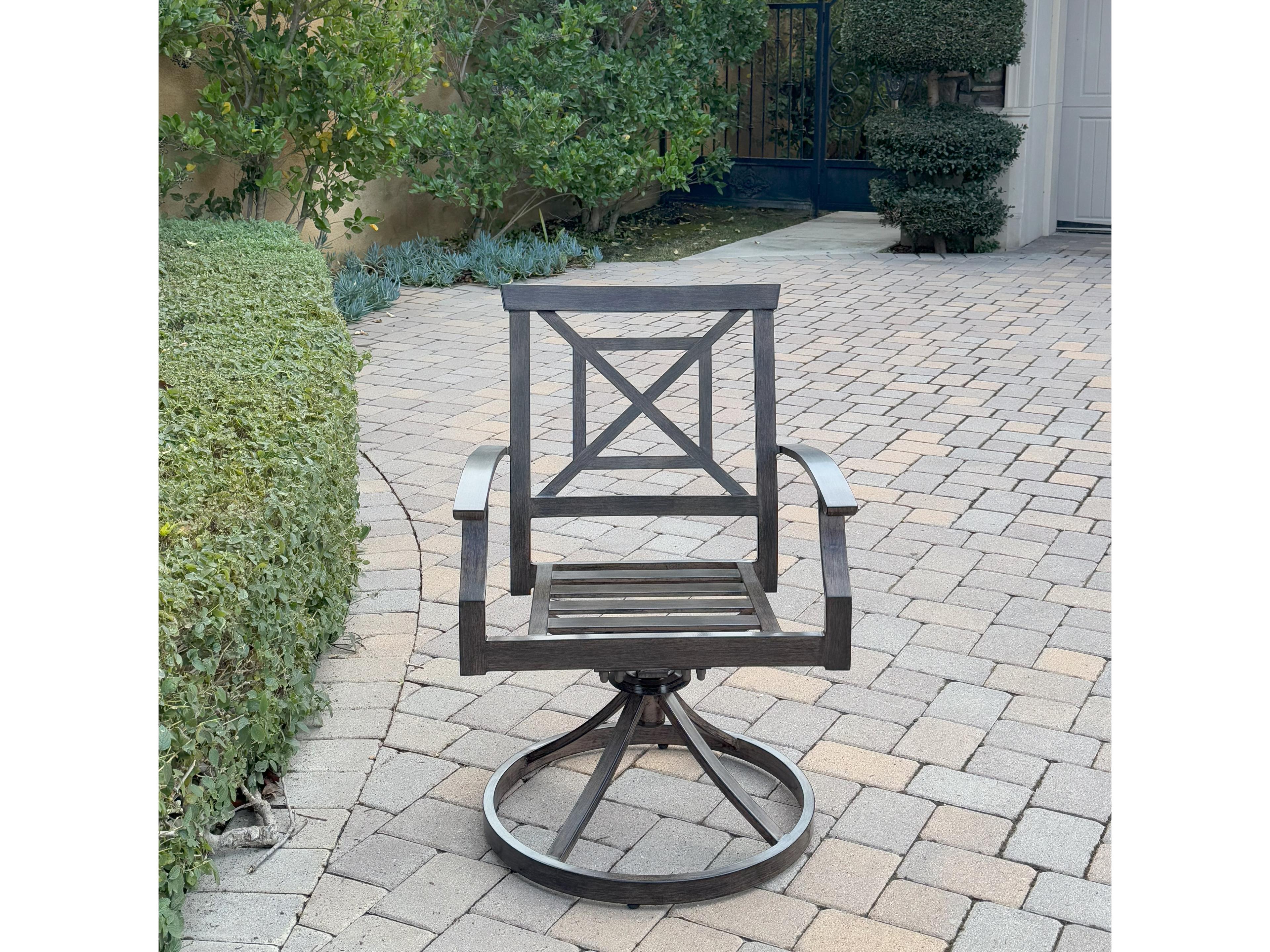 Darlee Outdoor Living Atlantis Aluminum Patio Swivel Rocker Chair with Cushion ( set of 4 )